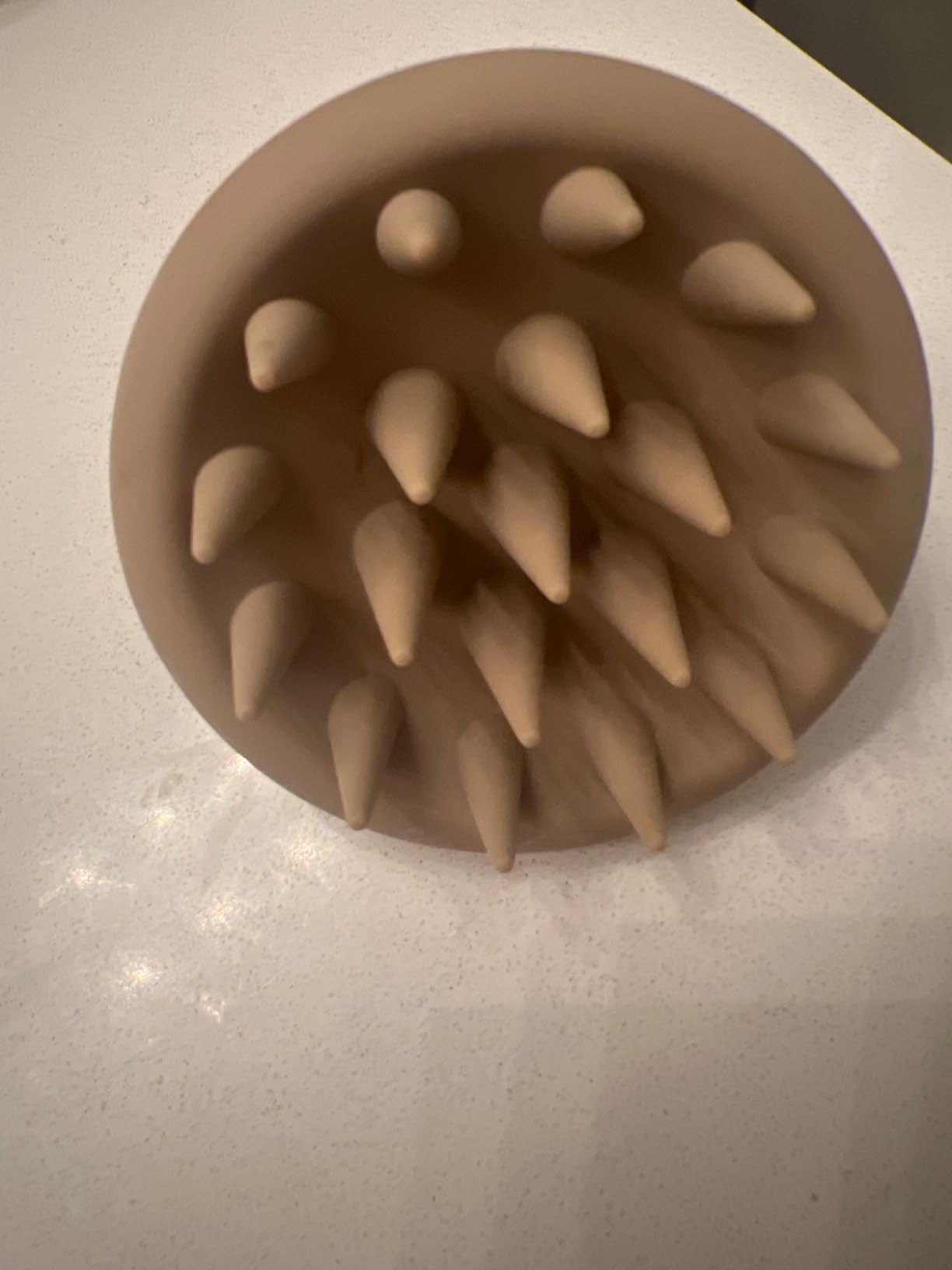 AIMIKE Scalp Massager Shampoo Brush, Soft Silicone Scalp Scrubber, Scalp Brush/Exfoliator for Washing Hair Dandruff, Scalp Massager Hair Growth Stimulator, Wet Dry Scalp Hair Scrubber - Oatmeal customer photo 1
