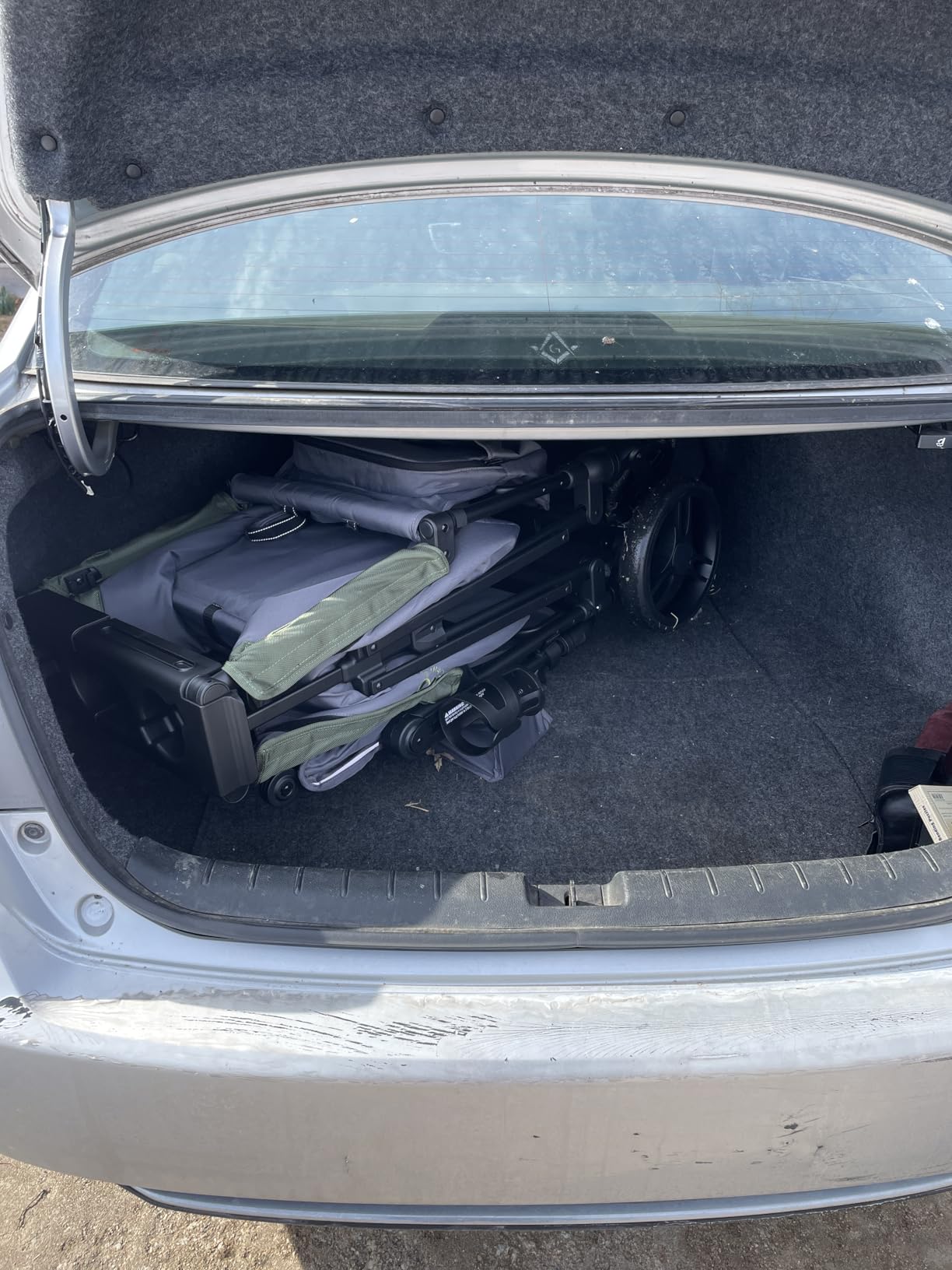 Jeep Sport All-Terrain Stroller Wagon by Delta Children - Includes Canopy, Parent Organizer, Adjustable Handlebar, Snack Tray & Cup Holders, Grey/Olive Green customer photo 1