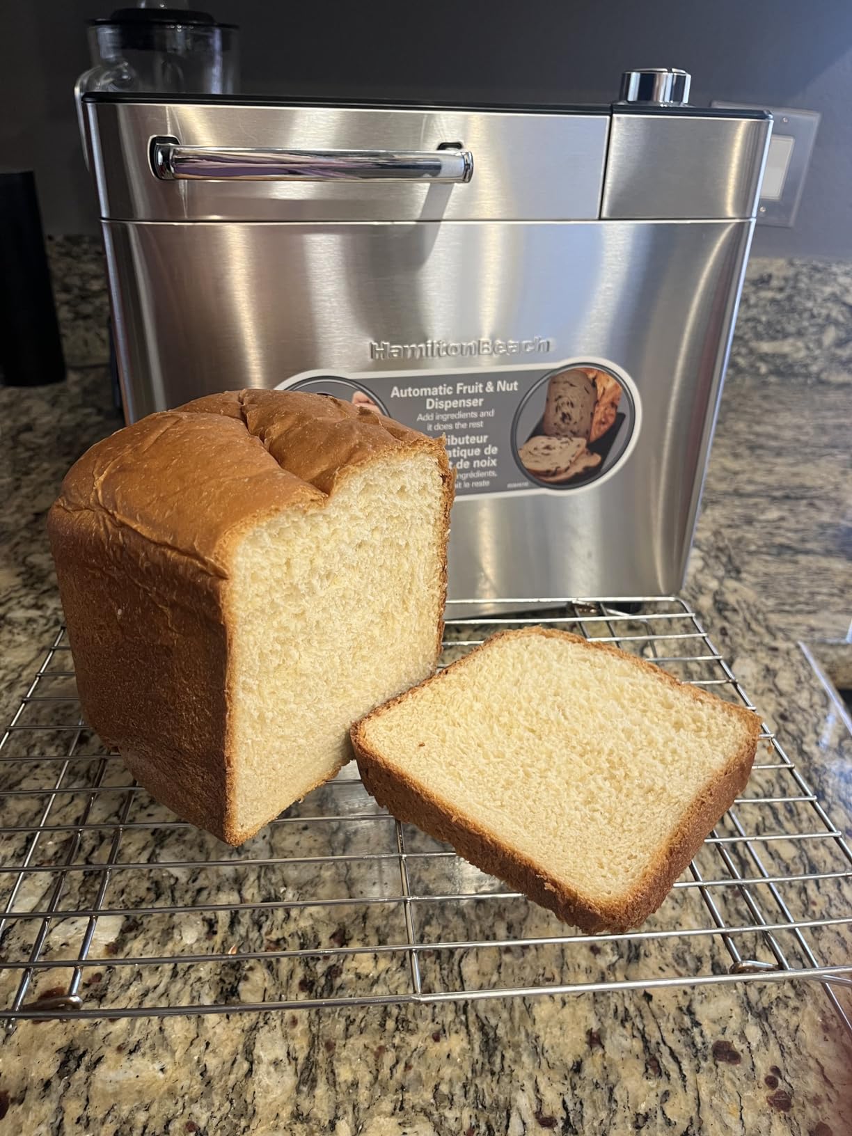Premium Dough & Bread Maker Machine With Delay Start | Auto Fruit & Nut Dispenser | 2 lbs Loaf Capacity | 21 Programmable Settings Including Gluten Free & Keto | Stainless Steel customer photo 2