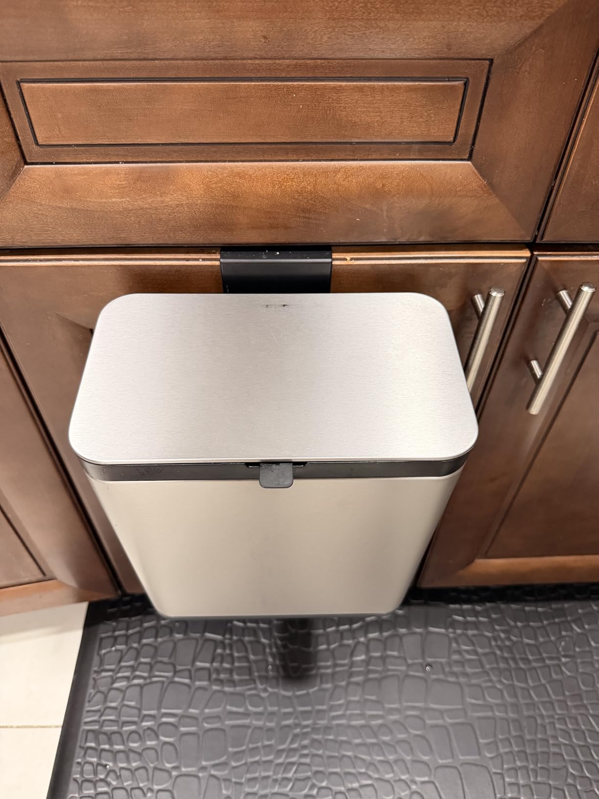 EKO Kitchen Compost Bin, 7L / 1.85 Gal Stainless Steel with Removable Inner Bucket and Deodorizer Compartment, 2-in-1 Countertop Compost Bin with Lid, Food Waste Caddy for Kitchen (MMT & Black Finish) customer photo 2