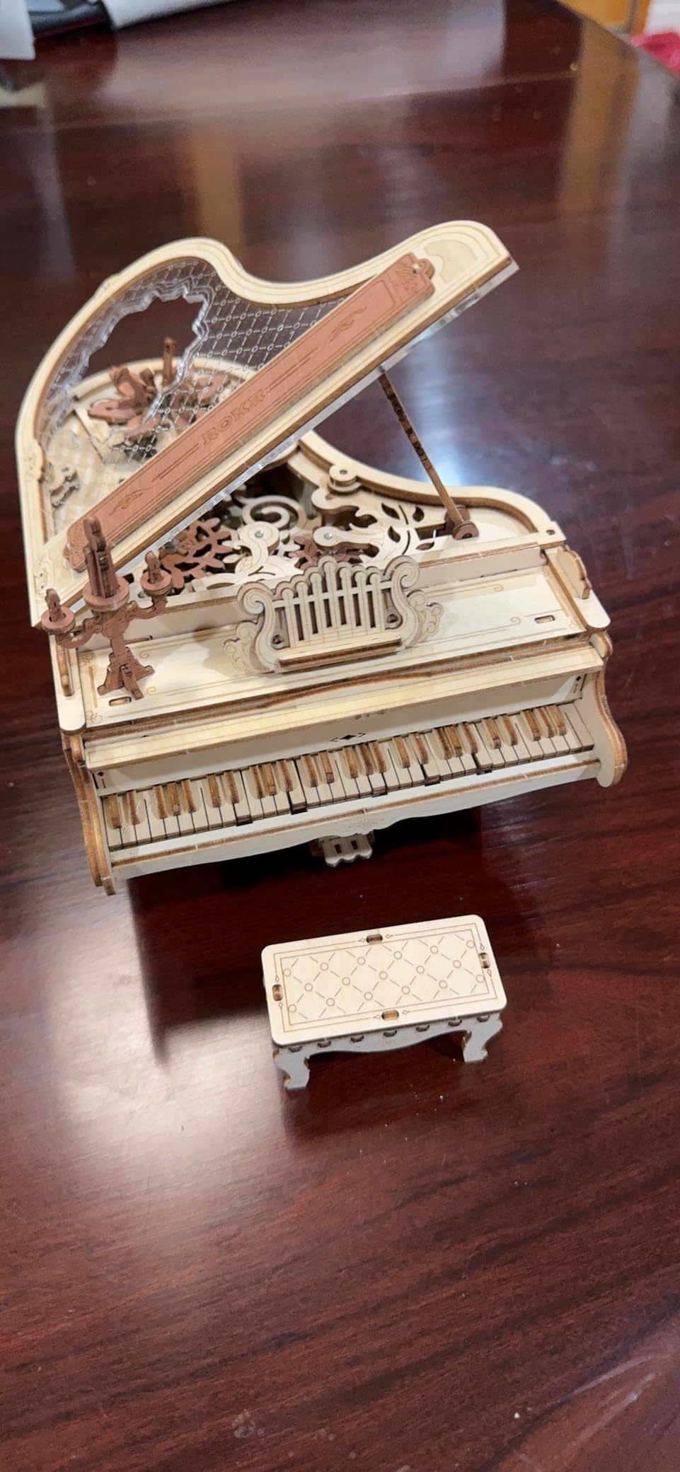 ROKR 3D Wooden Puzzles for Adults 223pcs Piano Model Kit 1:20 Scale Building Puzzles Wooden Music Box Unique Gift for Men Women Hobbies for Birthday Christmas customer photo 2