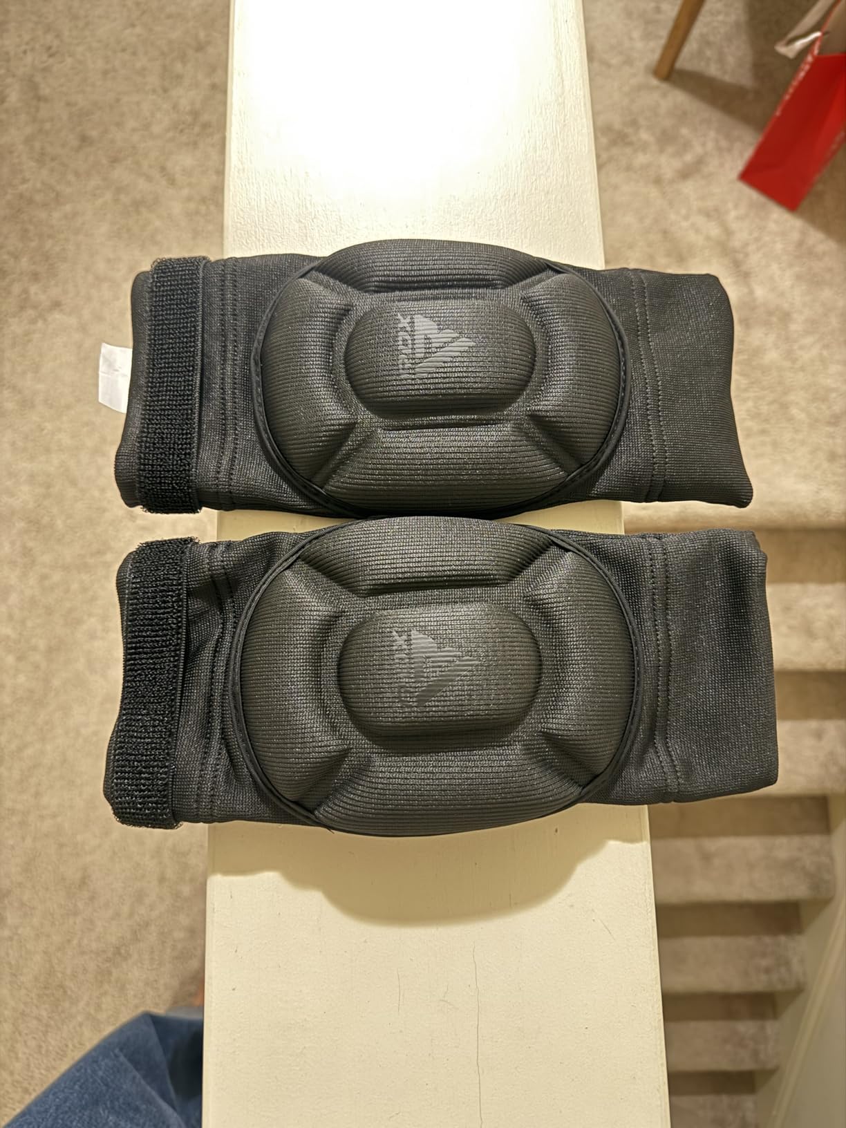 RDX Elbow Pads, Muay Thai MMA Kickboxing Sparring Elbow Guard, Martial Arts Striking Protection, Wrestling Basketball Adjustable MTB Volleyball Compression Padded Sleeve, Men Women customer photo 2
