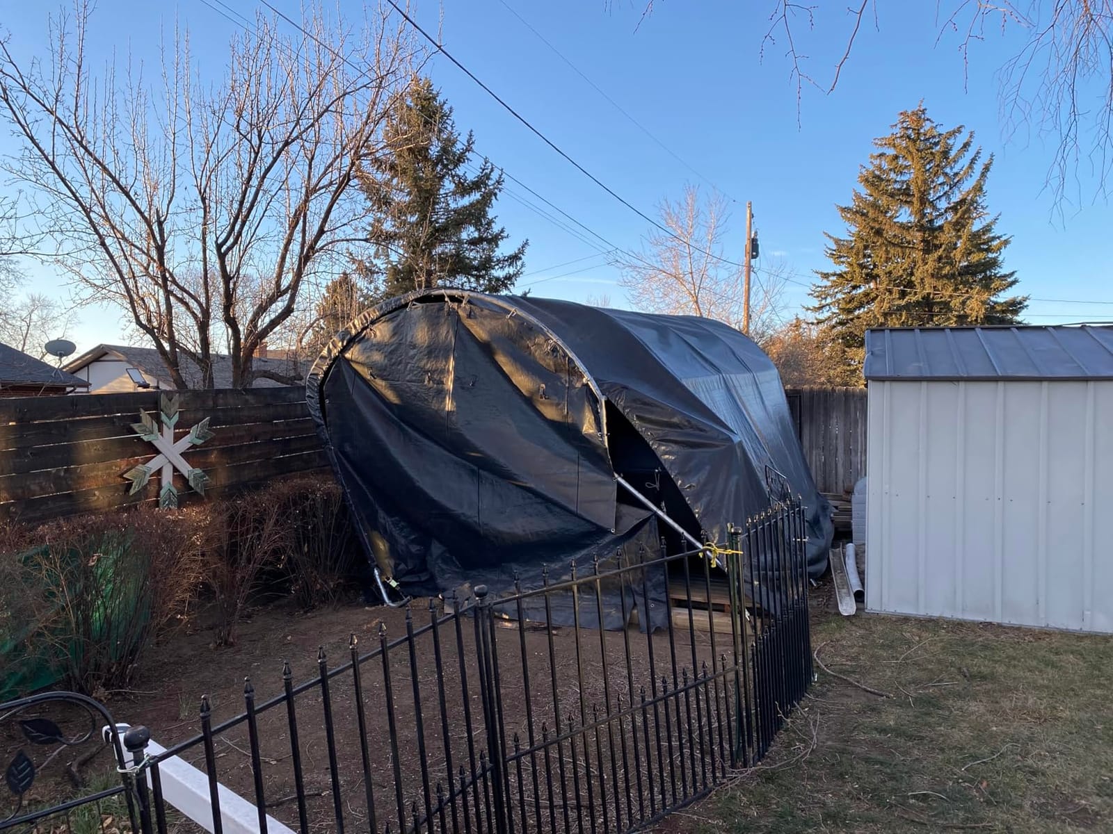 KING BIRD 10' x 20' Carport Shelter with Roll-up Ventilated Windows | Heavy Duty Round Style Garage Storage Portable Canopy Storage Shelter Shed for Boat, Patio Furniture and Lawn Mower-Dark Gray customer photo 2