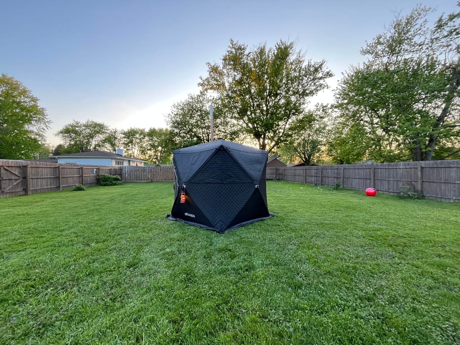 WILLOWYBE Outdoor Sauna Tent Pro - 4-Person, All-Weather, Insulated, Solid, Panoramic View, Easy Setup customer photo 1