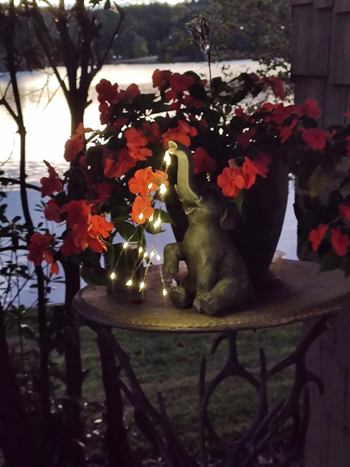 GIGALUMI Elephant Statue Solar Garden Yard Decor Outdoor Gifts for Women | Constant Light, Solar Elephant Decor customer photo 1