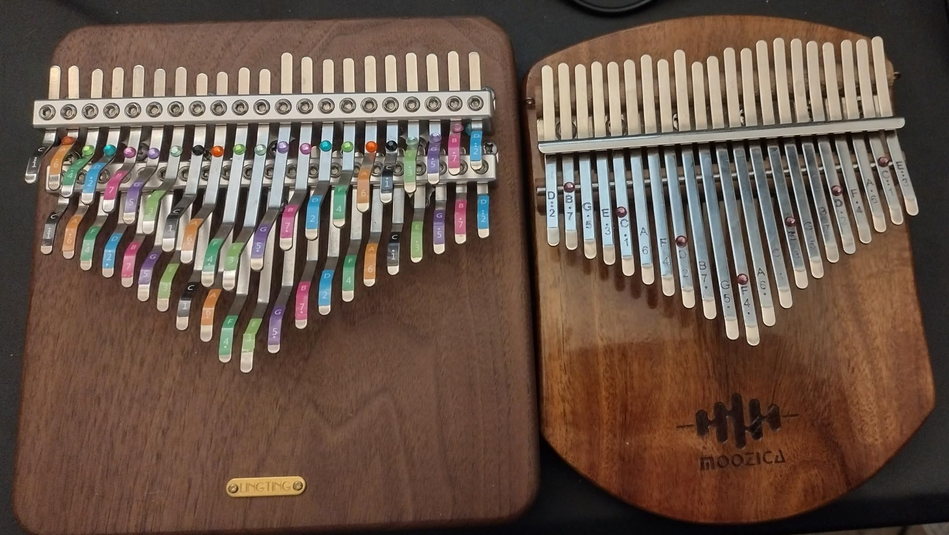LingTing Kalimba 42 Keys Solid Walnut Wood Thumb Piano Chromatic Mbira Finger Piano Gift for Adult Beginners Professional (LT-K42W, Moon Whisperer) customer photo 1
