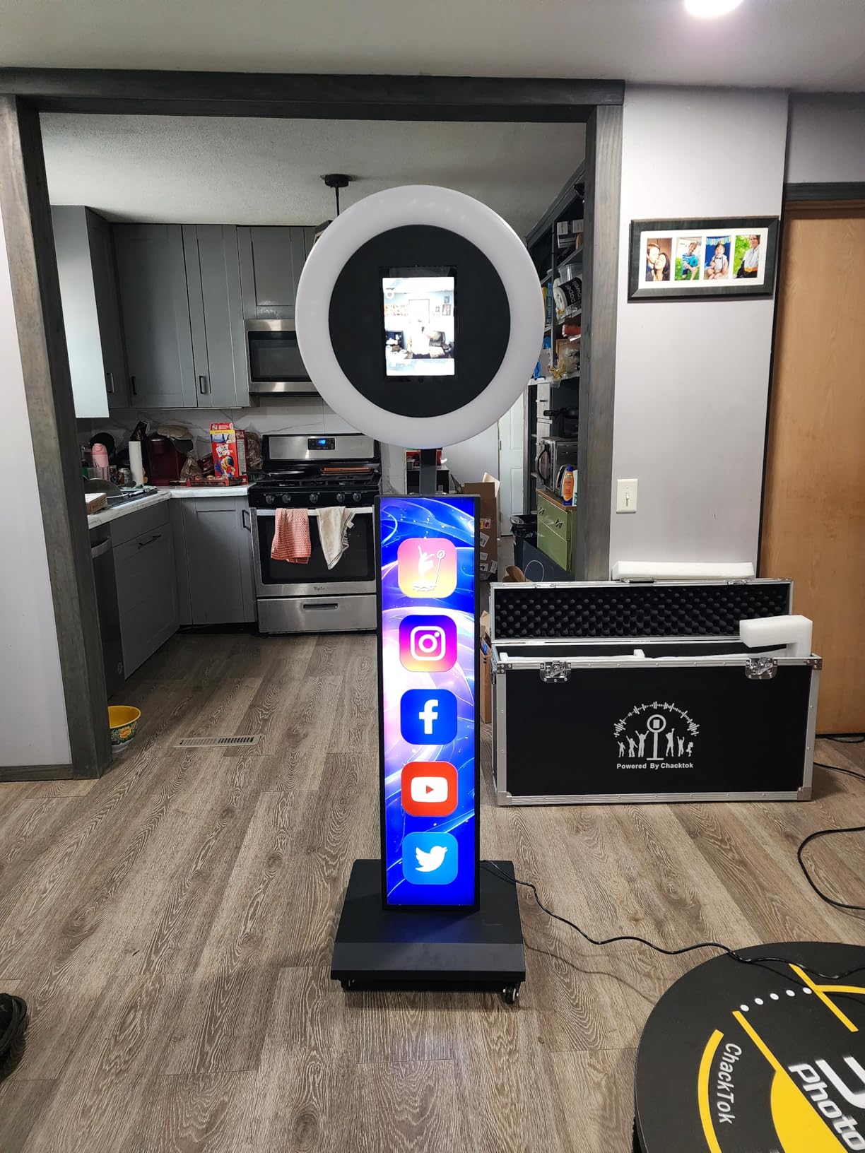 Portable Photo Booth Machine Compatible with Any Ipad,Black：Flight Case | RGB Ring Lights,Music Sync,Free Custom Logo,2 Months ChackTok VIP customer photo 1