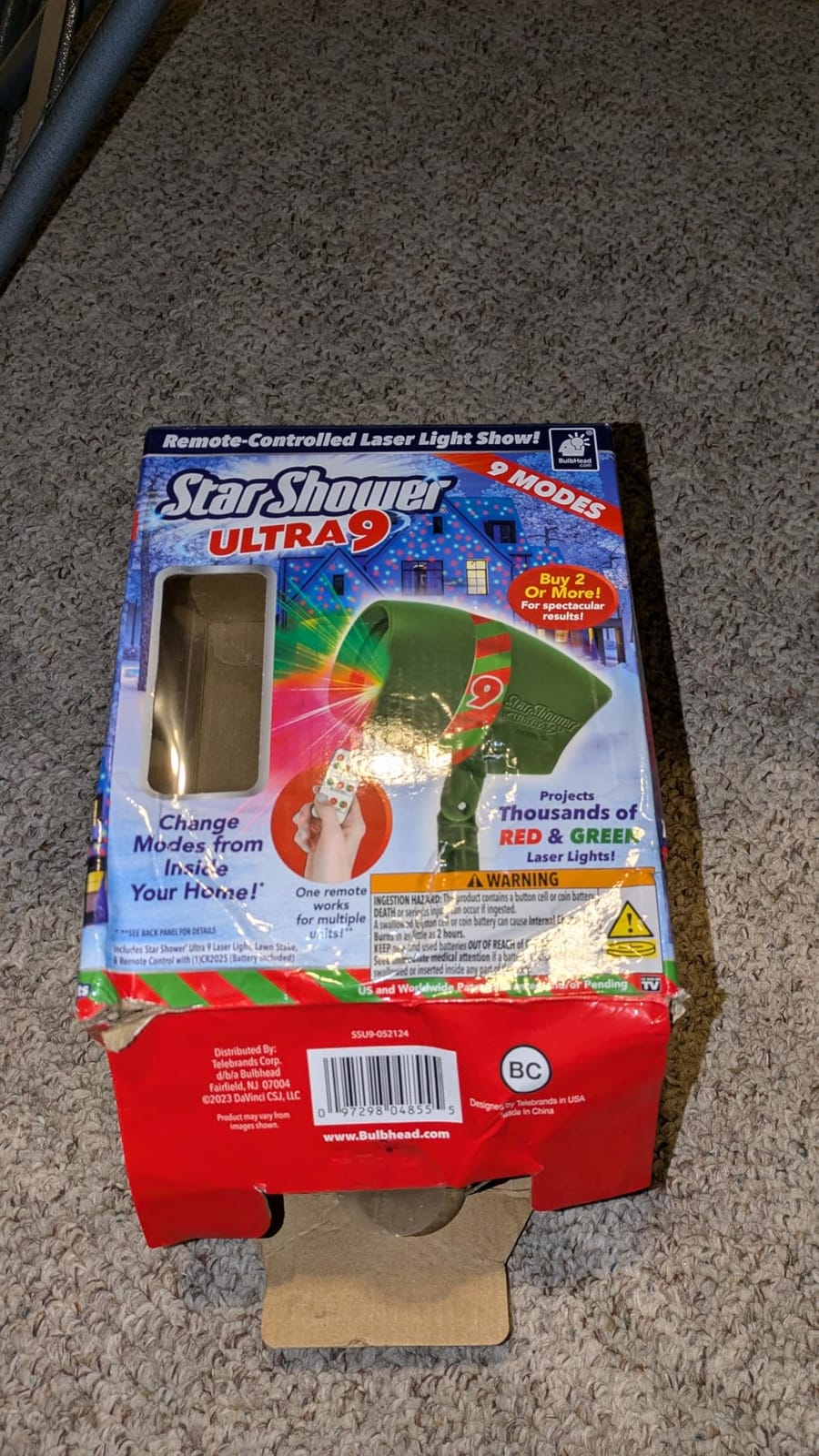 Star Shower Ultra 9 Outdoor Laser Light Show with Remote, AS SEEN ON TV, New 9 Unique Patterns, Showers Home w/Thousands of Lights, 3 Color Combinations, Motion or Still, Up to 3200 Sq Ft customer photo 1