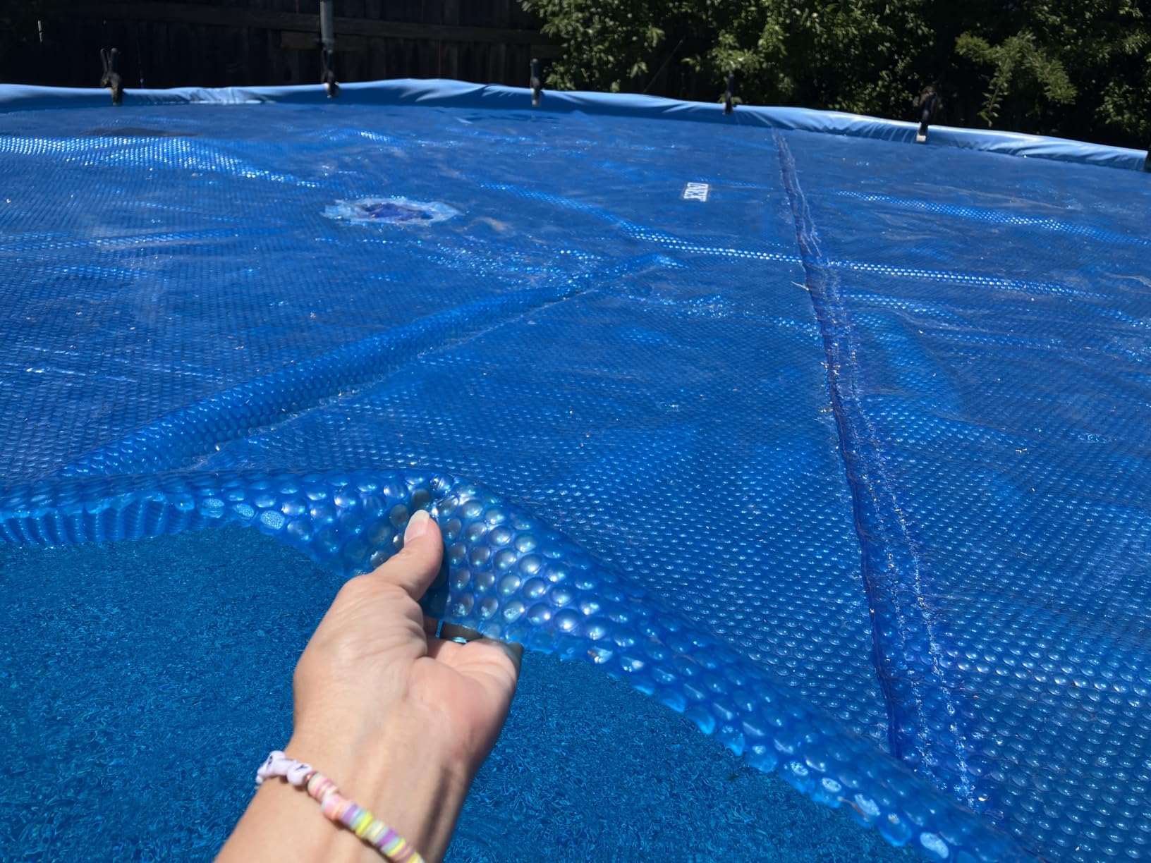 In The Swim 18' Standard Blue Round Solar Pool Cover 8 Mil | For Solar Heating Above Ground Pools and Inground Pools customer photo 1