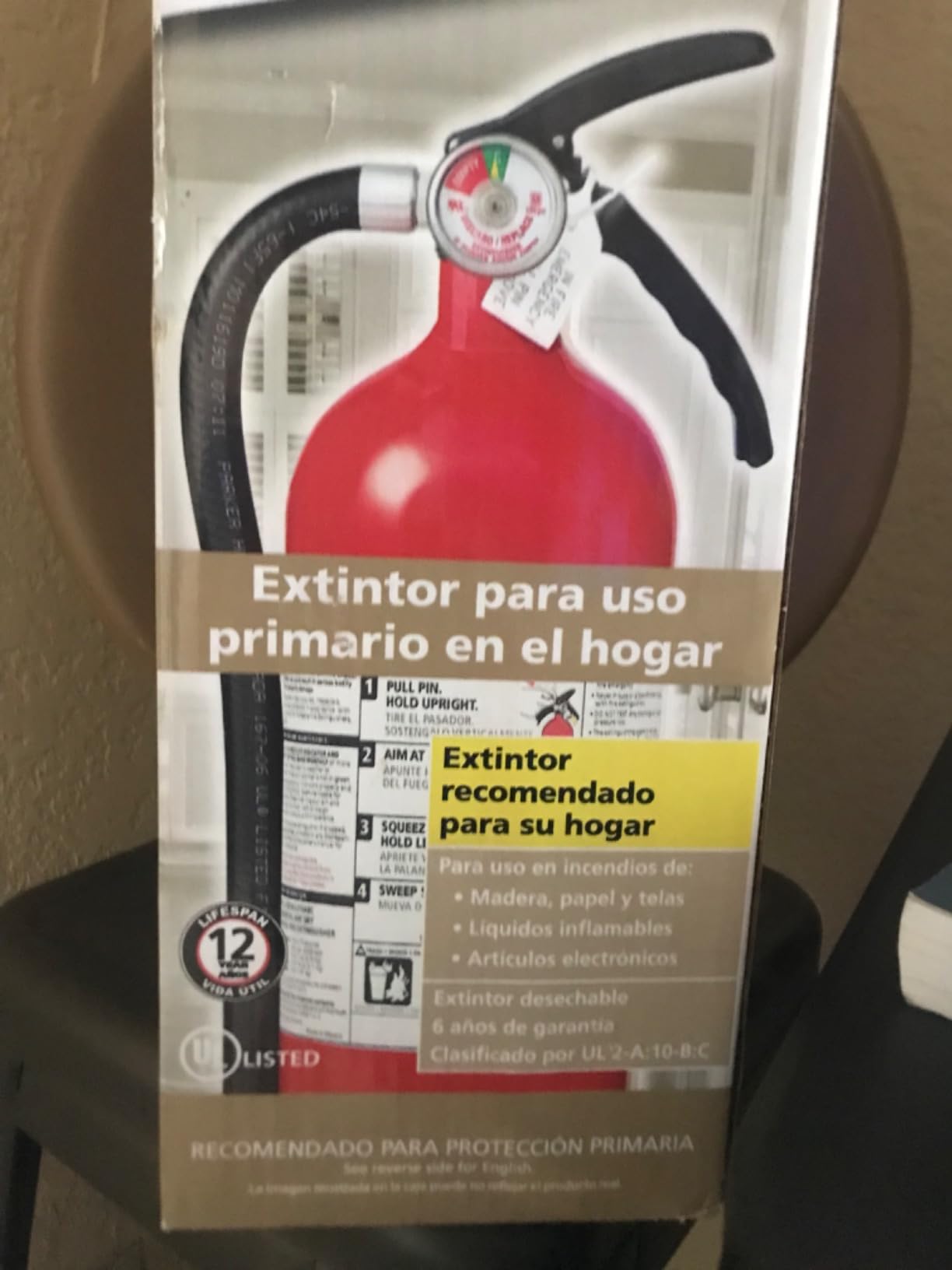 Kidde Full Home Fire Extinguisher, 3-A:40-B:C, KD176-340ABC | Residential Multi-Purpose Extinguisher for Medium to Large Common Household Fires, 5.5 lb. Dry Chemical customer photo 2