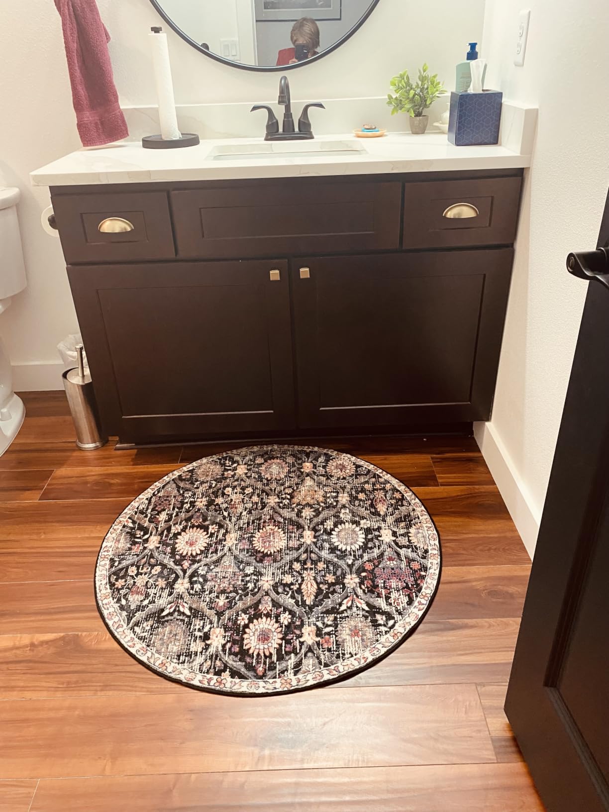 Lahome Moroccan Washable Area Rugs 8x10, 8x10 Rugs for Living Room Bedroom, Non Slip Low Pile Distressed Stain Resistant Rug for Kids Pets High Traffic Areas Elise, Burnt Orange customer photo 2