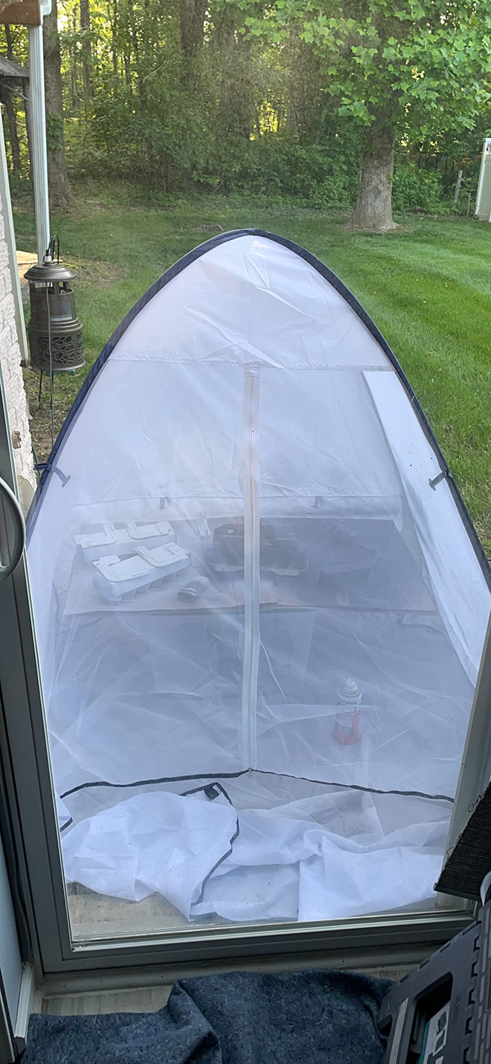 7x4x4ft Portable Spray Paint Booth Tent, Paint Tent with Built-in Floor | Foldable Design, Ideal Spray Paint Shelter for Furniture, Cabinets, Crafts & DIY Projects with Spray Guns or Aerosol Cans customer photo 1