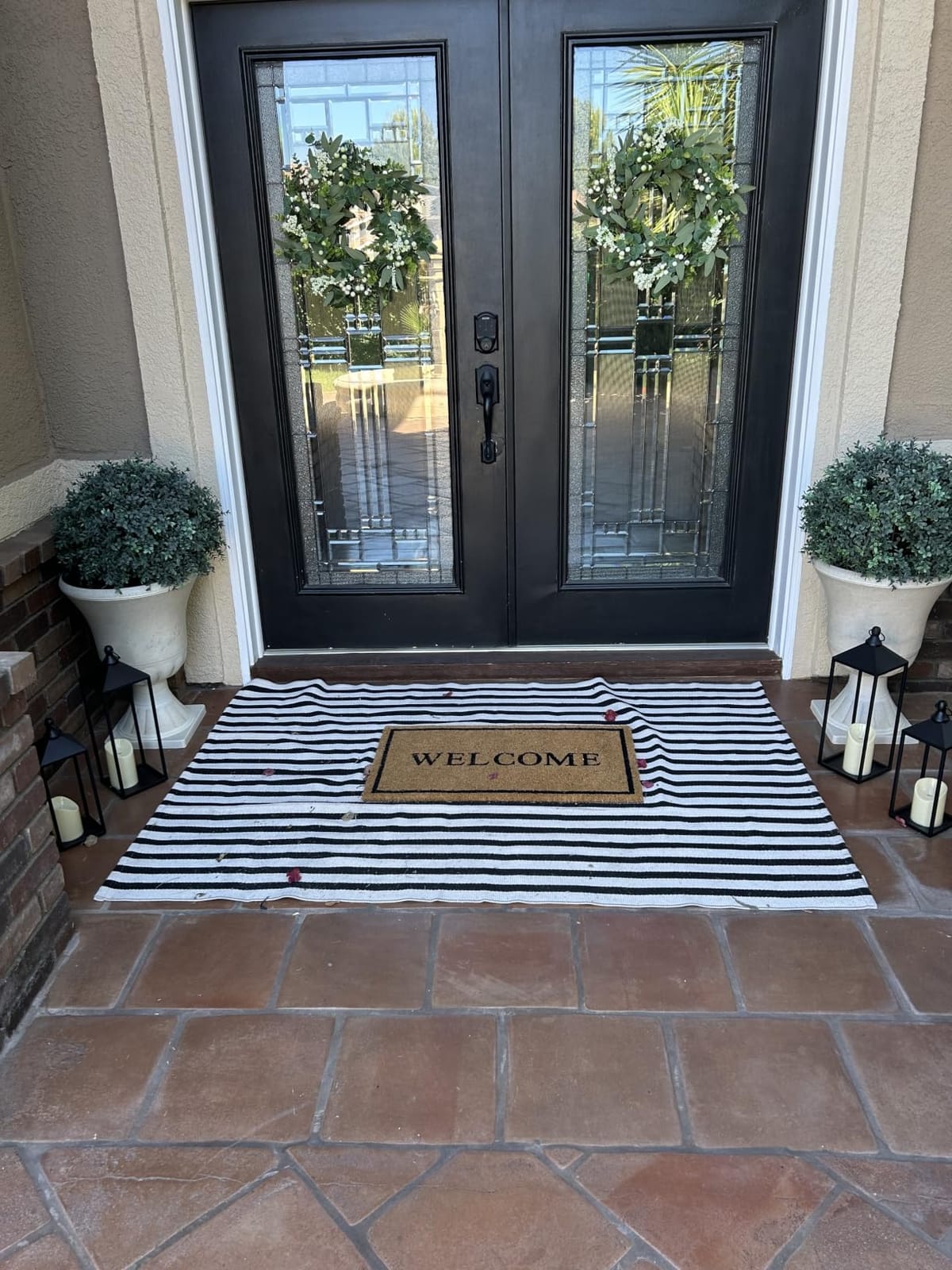 KANKUN Coco Coir Door Mat with Heavy Duty Backing, Welcome Doormat (17