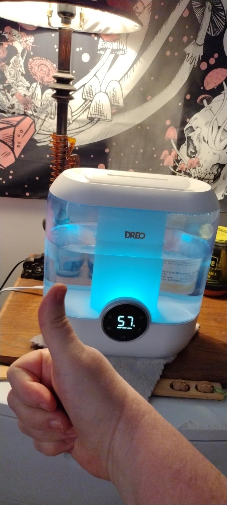 DREO 4L Humidifiers for Bedroom, 36H Runtime, 28 dB Quiet, HM311 | Easy to Refill & Clean, BPA-Free, Nightlight, Supersized Air Humidifiers for Large Room, Baby Nurseries, Plants, Indoor customer photo 2