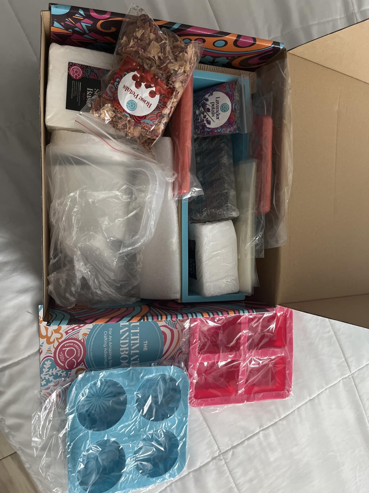 Soap Making Kit with Melt & Pour Base, Cutting Box, Molds, Fragrances - for Adults & Kids by Prime Creations customer photo 2
