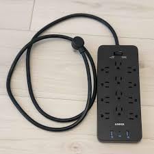 Power Strip with 2100J Surge Protector, Outlet Extender, 20W, 12 AC | Extension Cord with Multiple Outlets, 1 USB C, 2 USB A, Home Office, Dorm Room Essentials, TUV Listed customer photo 1