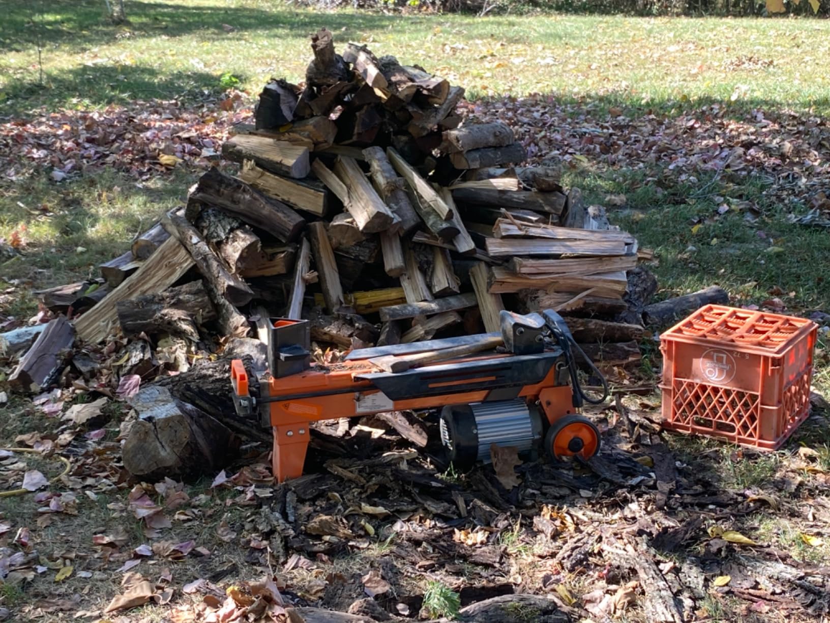 PROYAMA Log Splitter 7 Ton with Stand, Wood Splitter Electric Powered, Hydraulic Ram customer photo 1