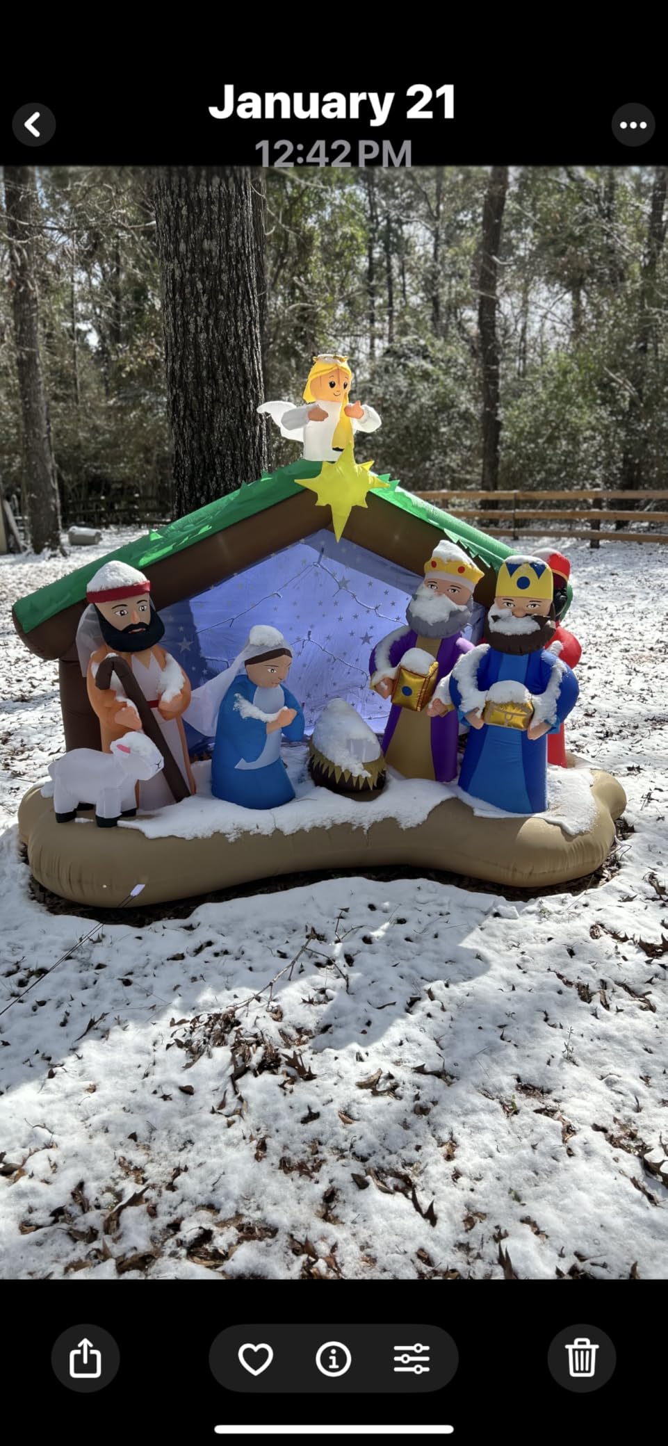 8 FT Christmas Inflatables Nativity Scene Outdoor Decorations, Christmas Blow Up Yard Decorations Nativity Sets for Garden Lawn Xmas Decor customer photo 1