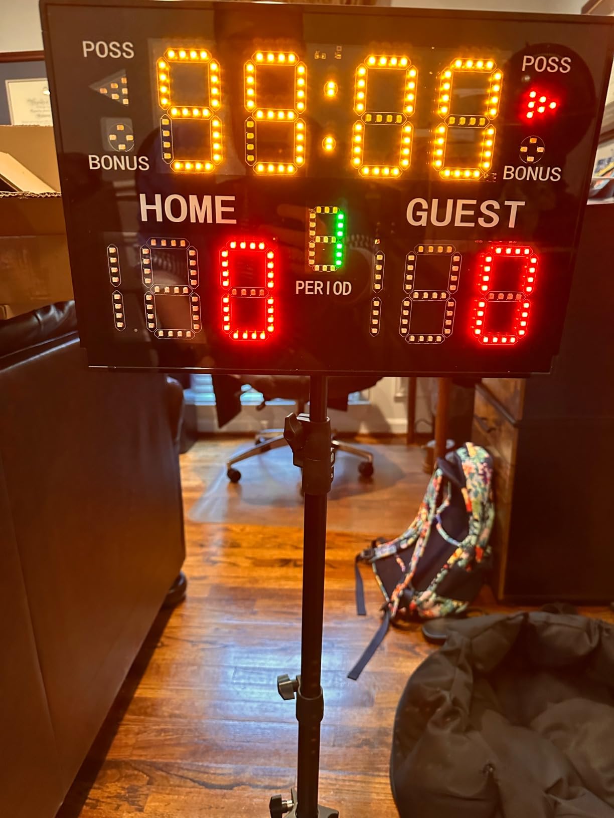 LUCKY TIME Electronic Basketball Scoreboard with Buzzer, Digital Scoreboard with Remote, Portable Score Keeper Battery Powered Score Board for Sports Games customer photo 1