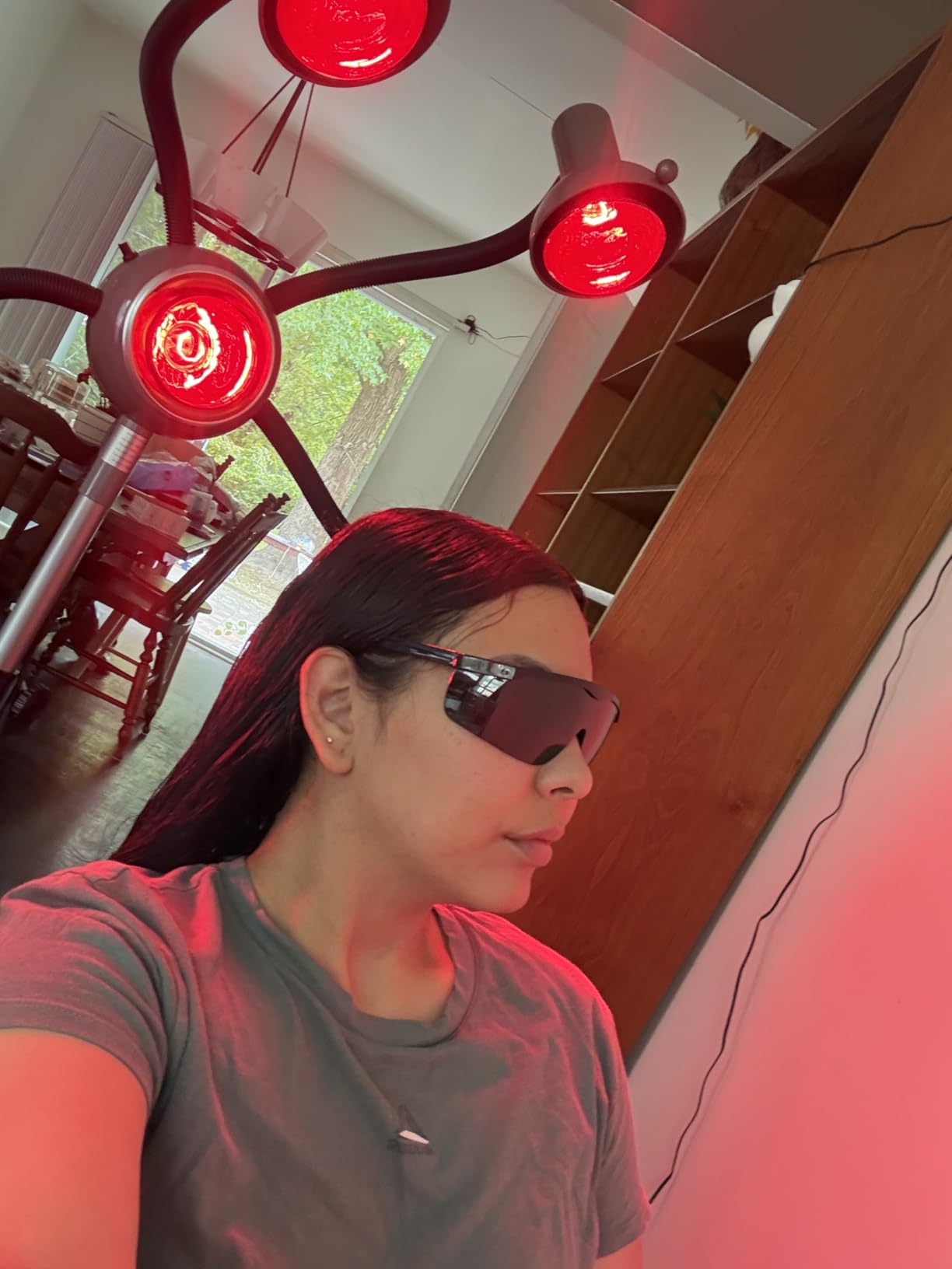 Infrared Heat Lamp, 5 Head Hair Color Processor Machine, Adjusting Height Flexible Temperature Control, 750w 110v Styling Perming Dryer, Hair Salon Barber Equipment customer photo 1