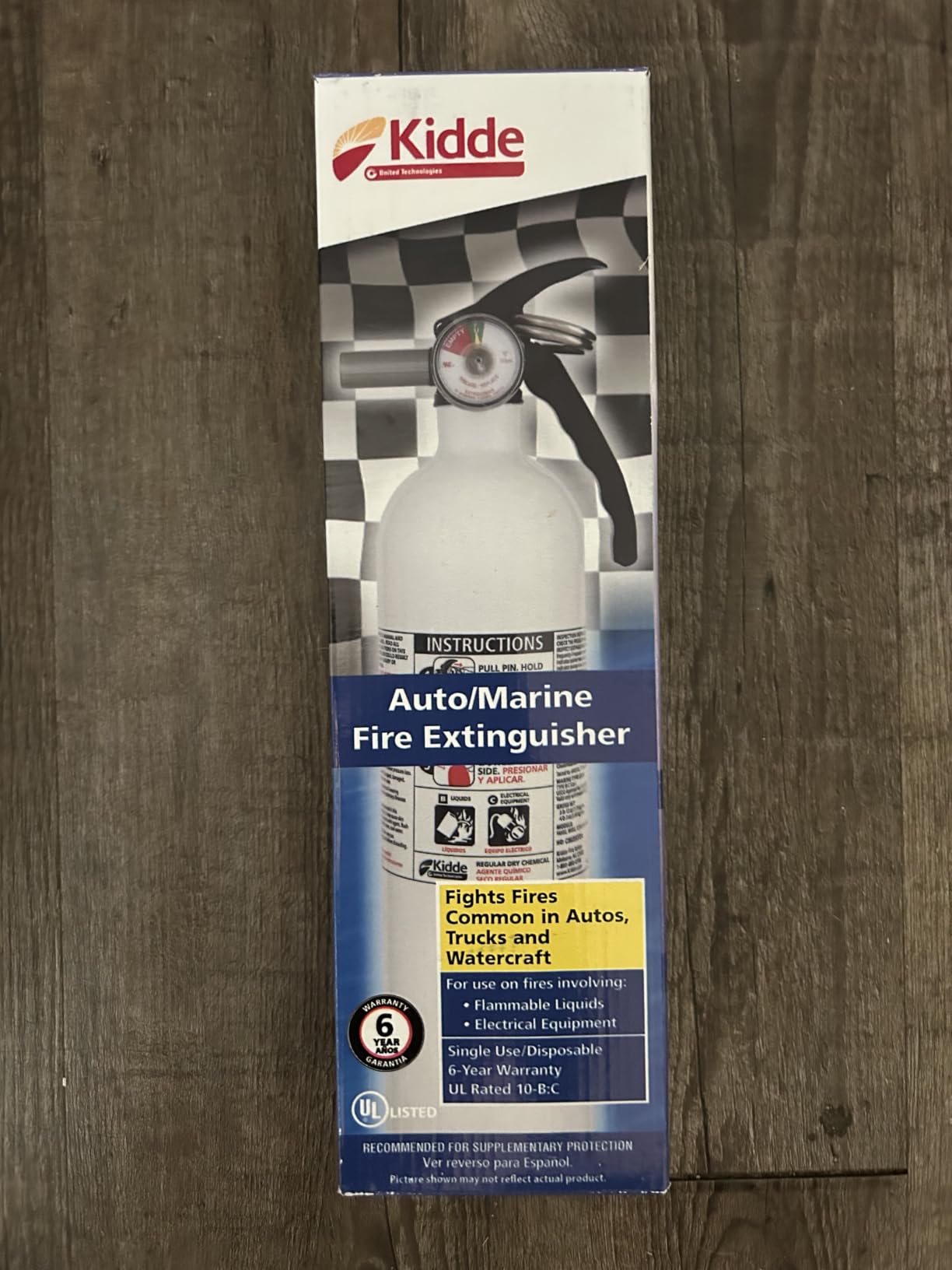 Kidde Auto 10 Fire Extinguisher for Cars and Trucks, 10-B:C, M10G | Motor Vehicle Extinguisher for Small Flammable Liquids/Gases and Electrical Fires, 2.9 lb. Dry Chemical customer photo 1