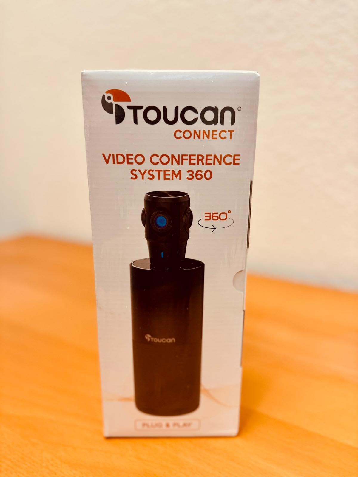 TOUCAN 360-Degree Video Conference Camera, 1080p HD Webcam with 4 Noise Reduction Mics, Speaker, AI Tracking, Works with Zoom, Google Voice, Microsoft Teams and More, for PC/Mac/Tablet customer photo 2