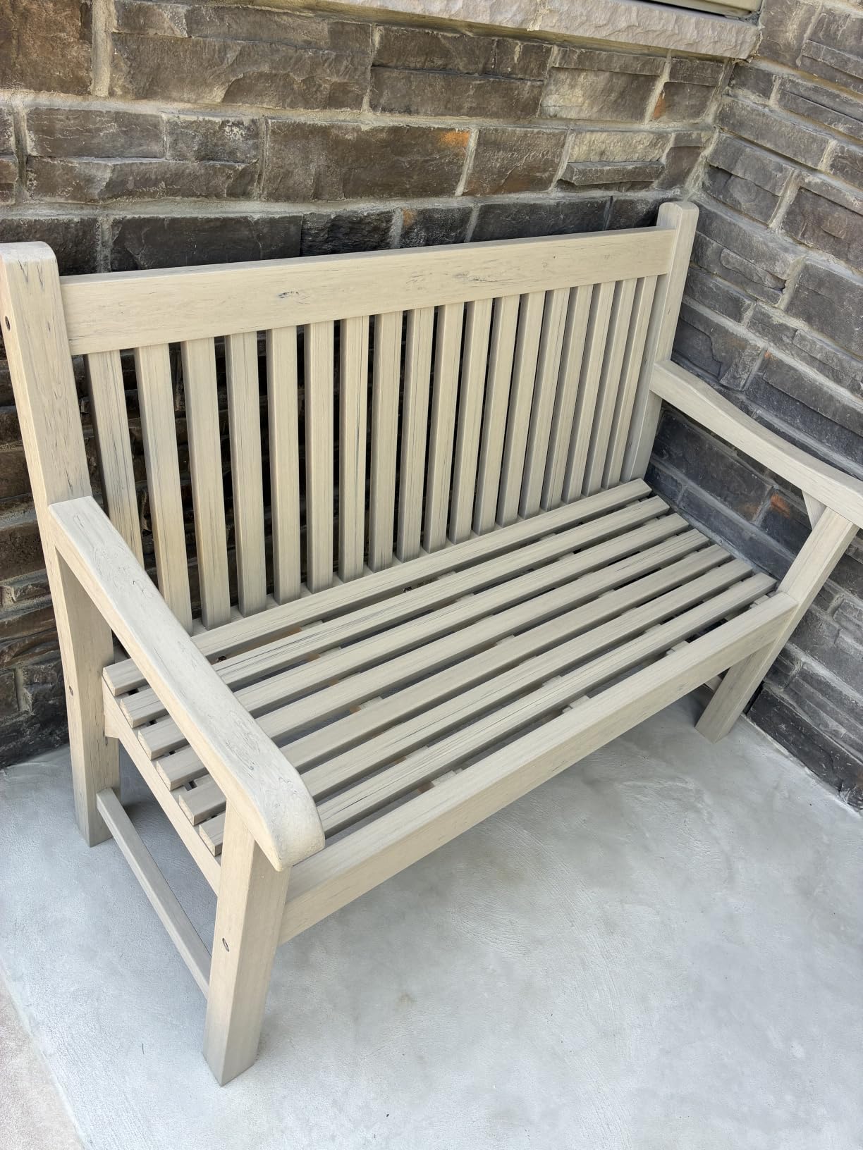 Psilvam Garden Bench, 2-Person Poly Lumber Patio Bench, All-Weather Outdoor Bench that Never Rot, Memorial Bench, Suit for Garden, Porch and Park (Green) customer photo 1