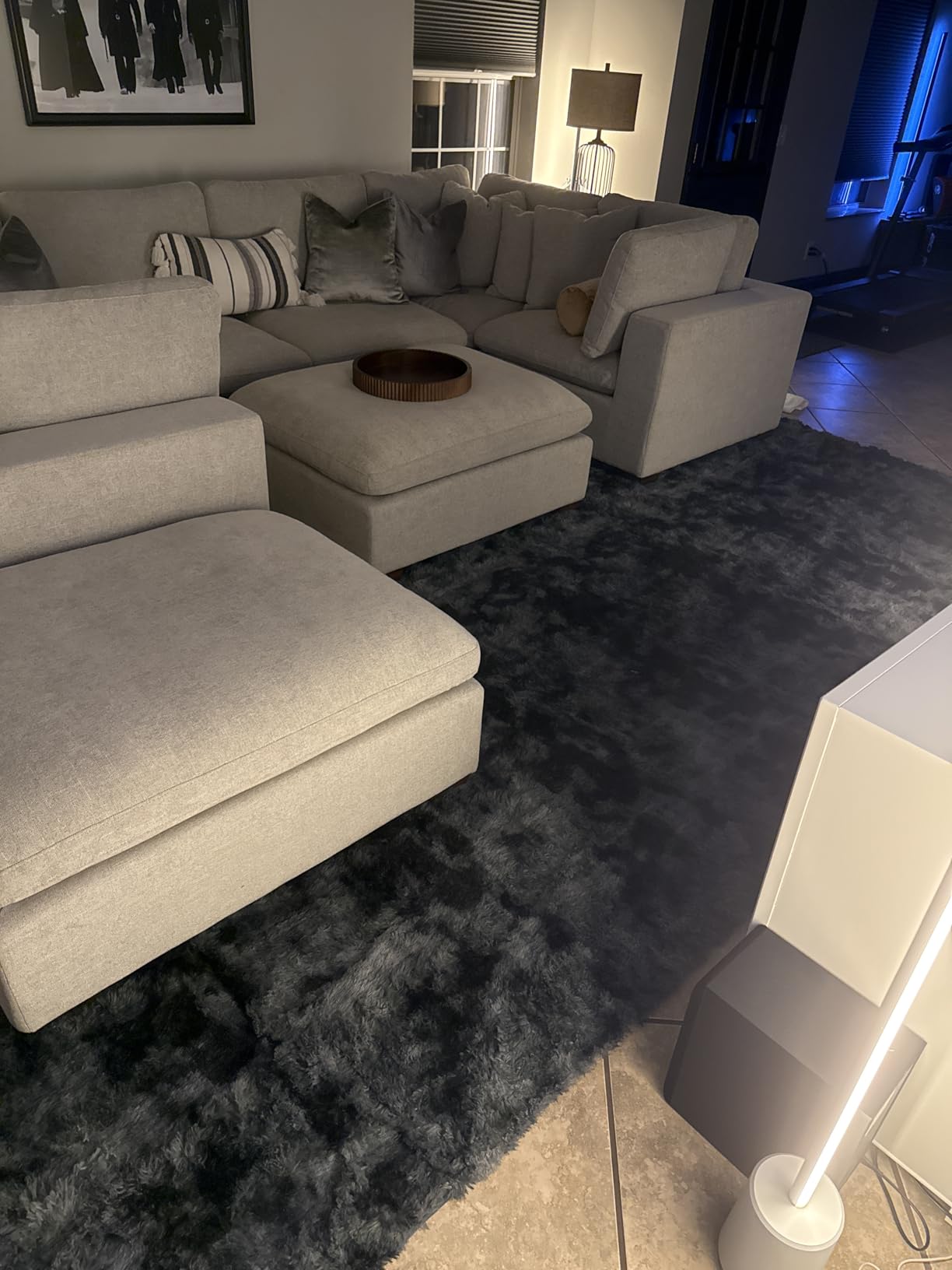 Deerhoo Large Shag Area Rugs 8 x 10 for Living Room Bedroom, Light Grey | Tie-Dyed, Plush Fuzzy, Washable, Non-Slip, High Pile, Indoor Carpet Nursery Kids Home Decor customer photo 1