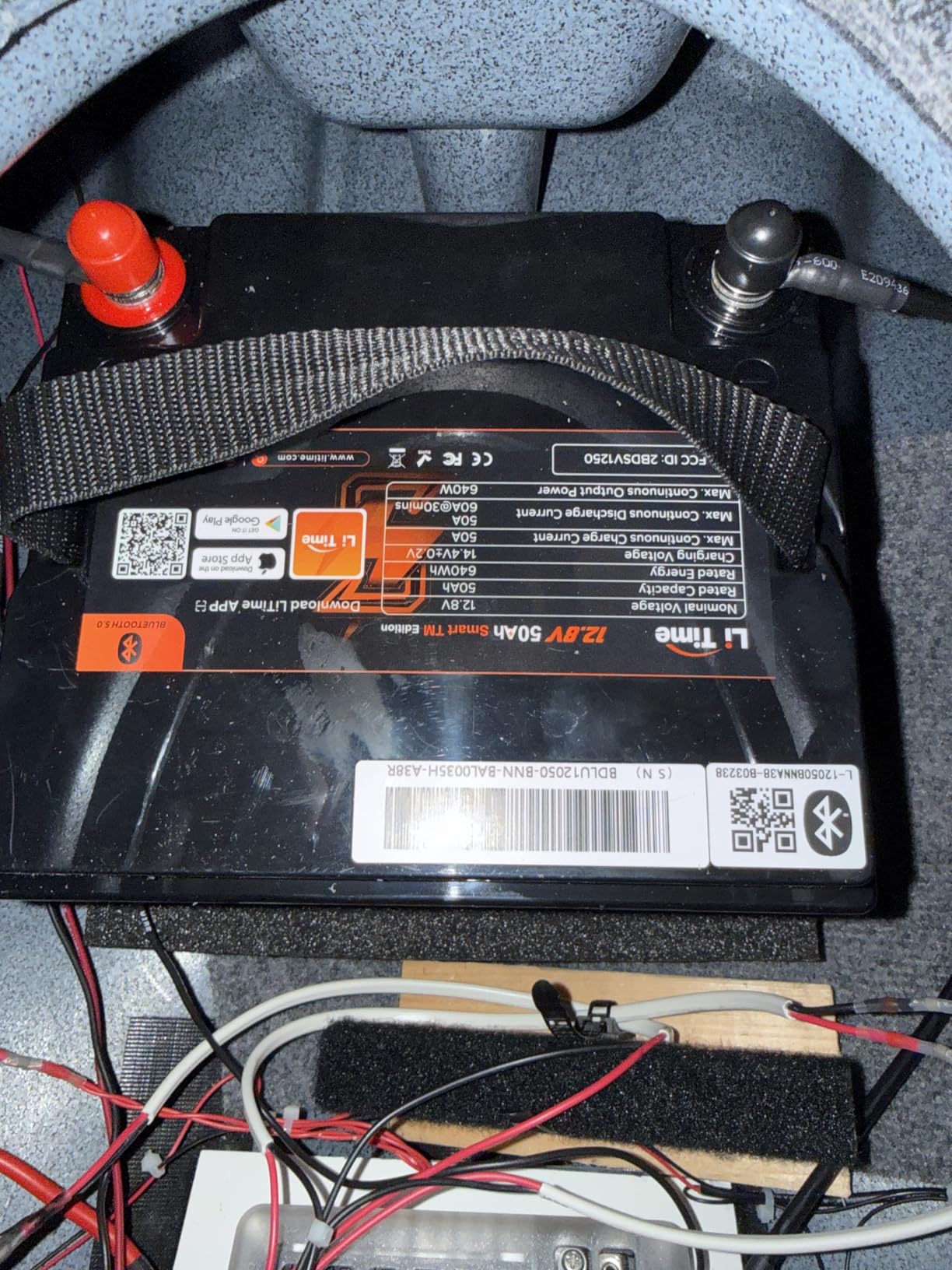 Litime 12v 100Ah RV LiFePO4 Lithium Battery for Van, Marine, Off-Grid | Group 24, 4000+ Deep Cycle, 100A BMS, IP65 Waterproof, 1280Wh Energy for Camper, Solar, Trolling Motor, Trailer customer photo 1