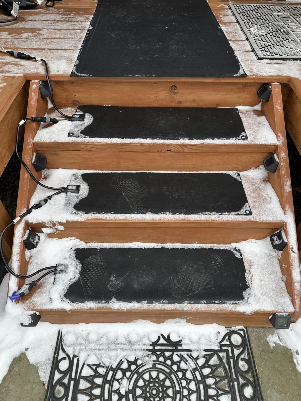 HeatTrak Heated Snow Melting Mats Starter Kit | 1 Walkway Mat, 2 Stair Mats, 1 Power Unit, and 1 Cable Extender | Heated Outdoor Mats for Walkway and Stairs customer photo 1