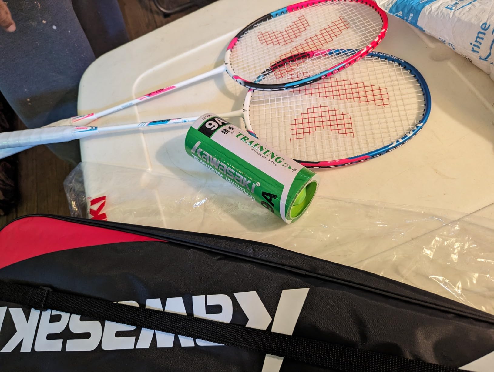 Kawasaki Badminton Rackets, Professional Graphite Shaft Badminton Set of 2 customer photo 1