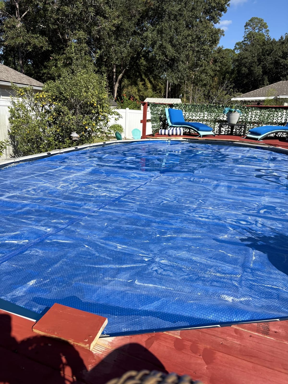 BigXwell Solar Pool Cover, 12Mil 12x24 Foot Rectangle for In-Ground Pools, 1200 Series Blue Blanket customer photo 1