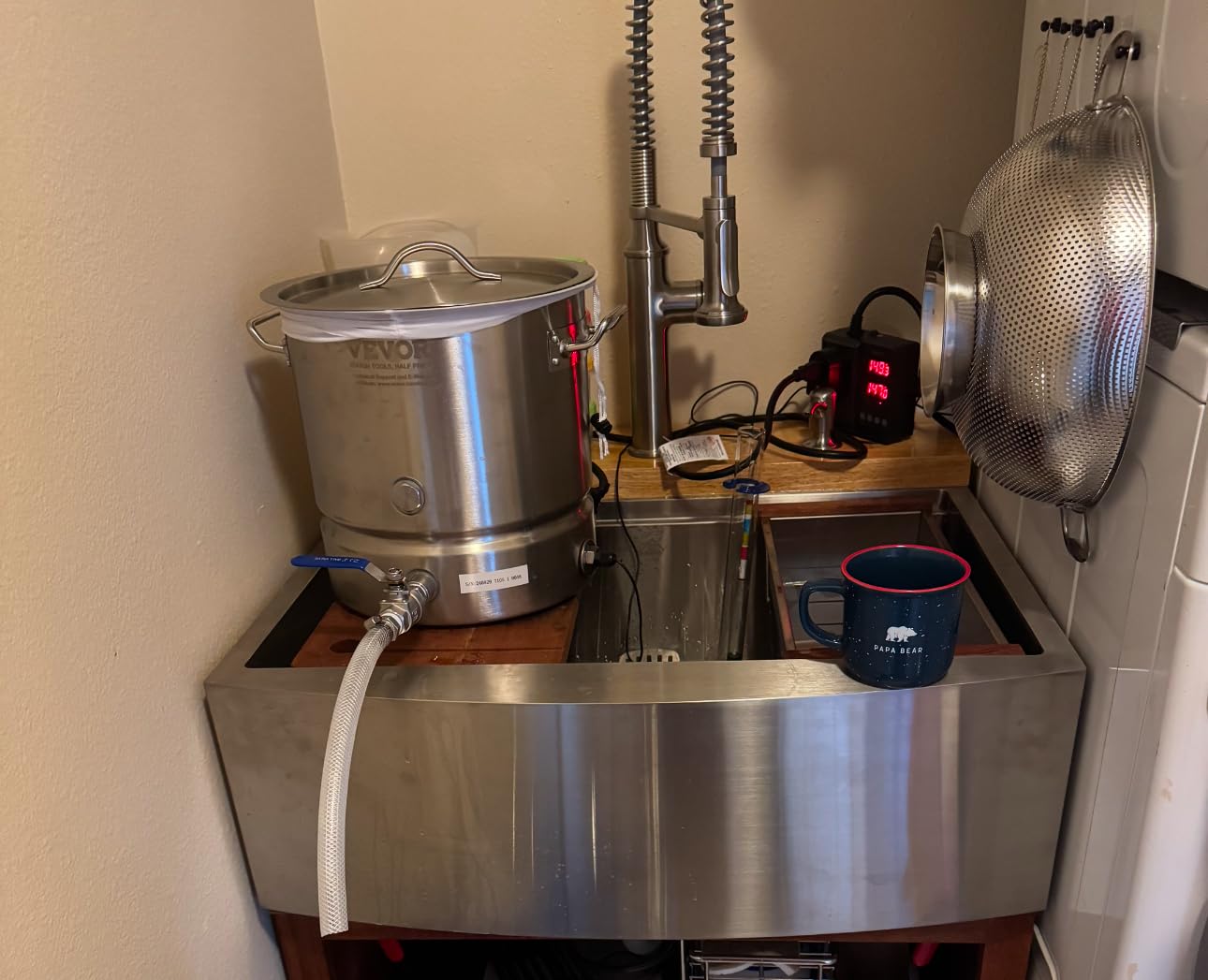 VEVOR Brew Kettle 16 Gal, Brewing Pot Stainless Steel with Filter & Filter Tray, Tri Ply Bottom customer photo 1