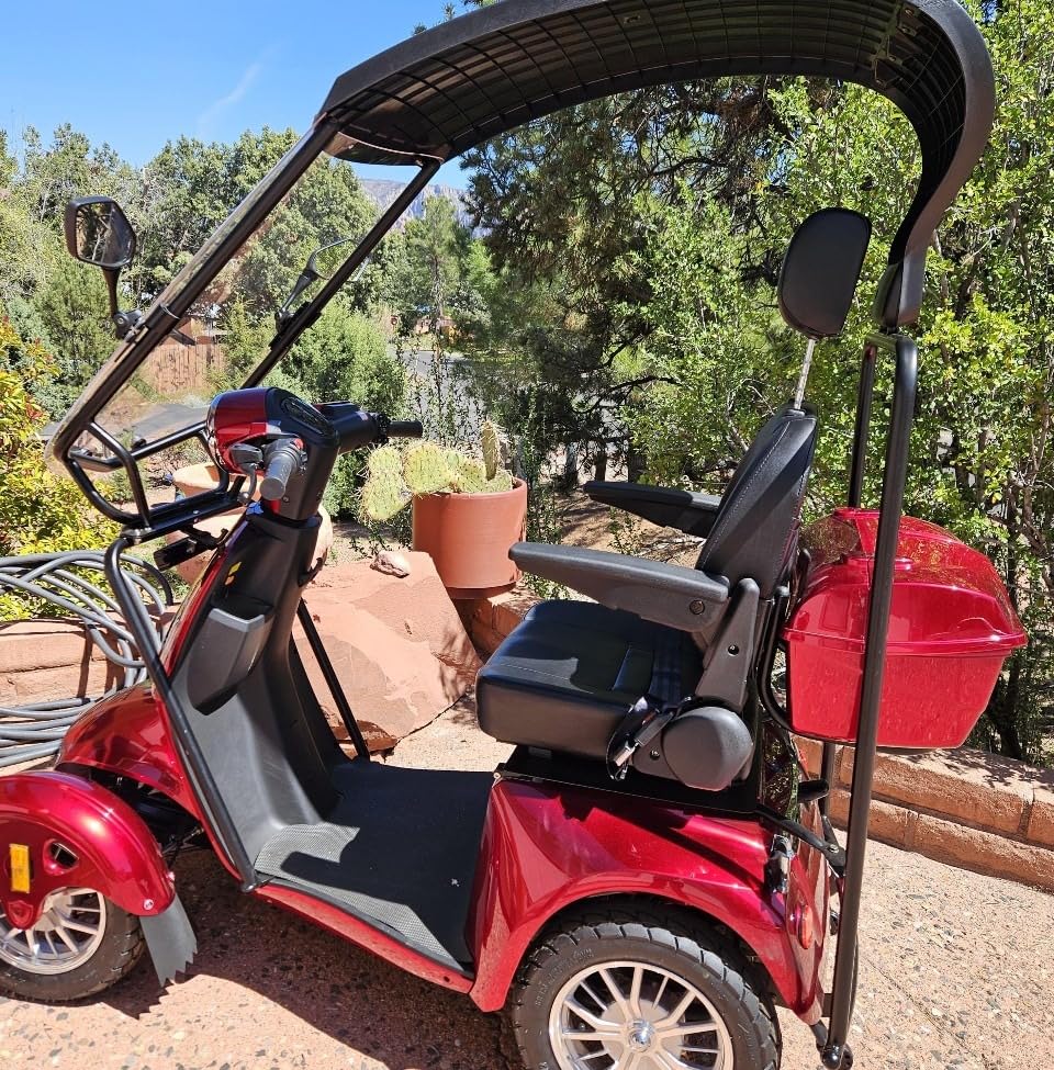 Heavy Duty Mobility Scooter with Roof & Windshield - Electric Powered Wheelchair for Seniors & Adults 500lbs Capacity- 800W Fast Mobility Chair with Long Range Battery Remote Keys customer photo 2
