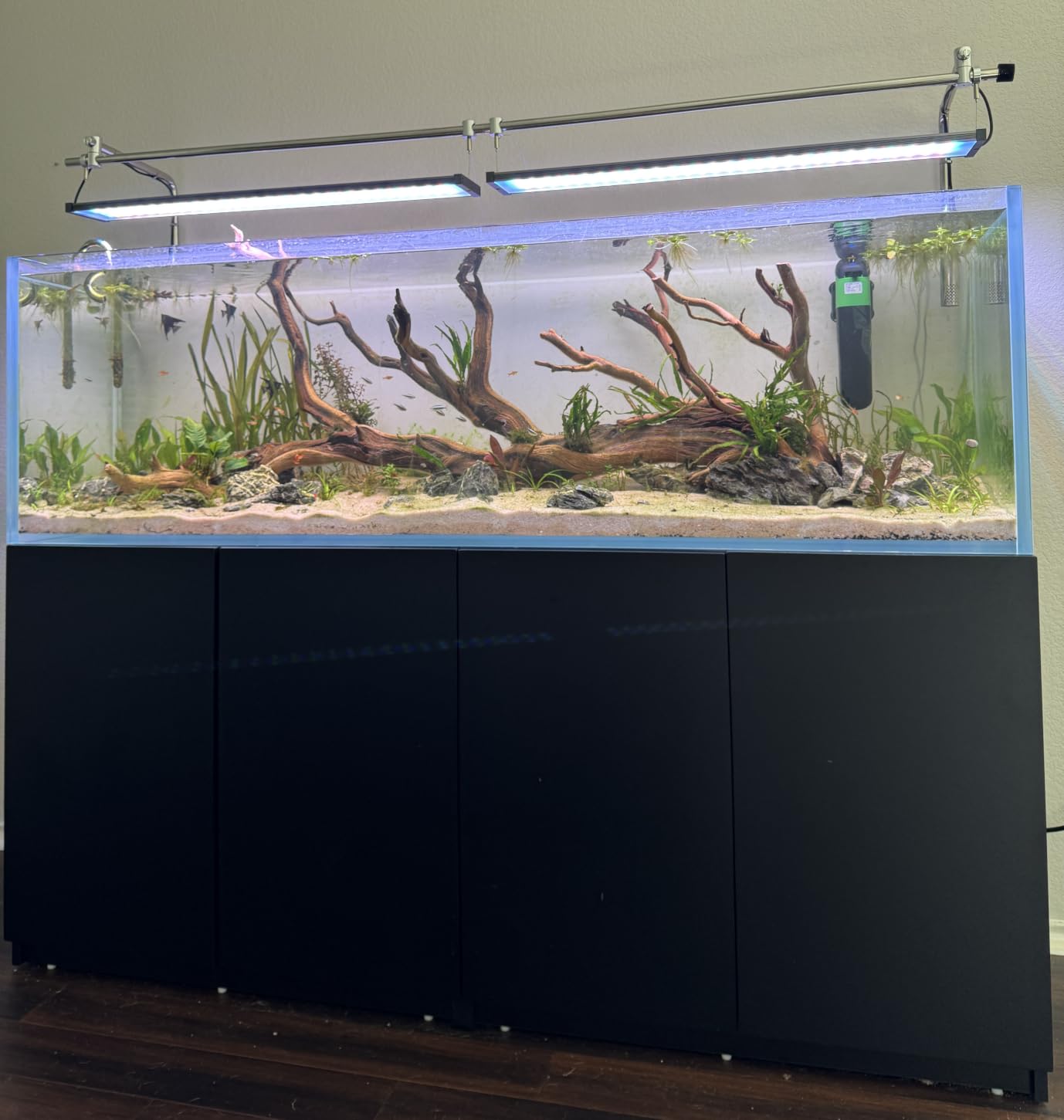 LANDEN 75H 37 Gallon Rimless Low Iron Aquarium Tank, W29.5×D17.7×H17.7 in(75x45x45cm) 8mm Thickness with Black Nano Foam Leveling mat Included customer photo 1