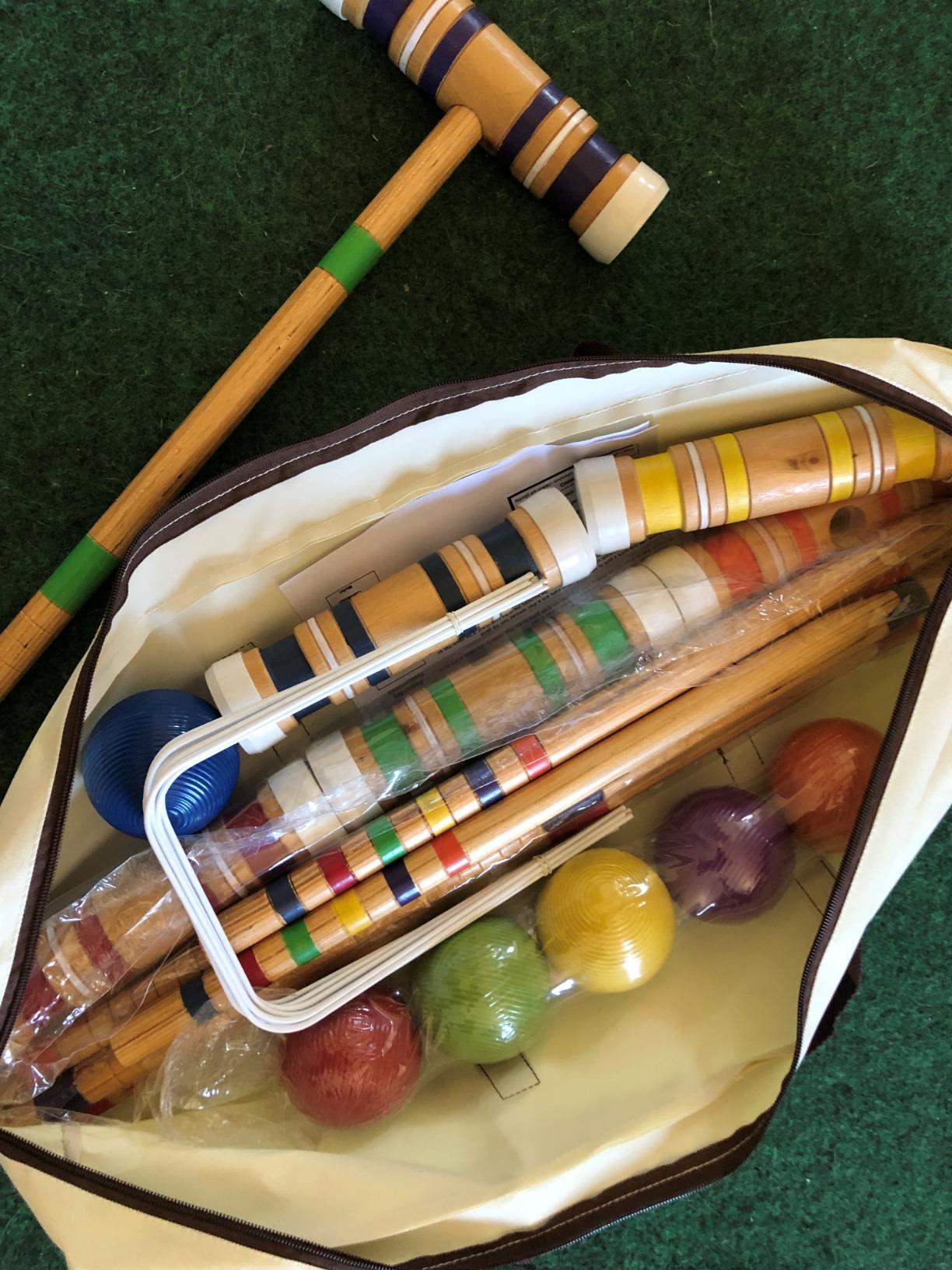 ropoda 35In Updated Six-Player Croquet Set with Wooden Mallets, Colored Balls, Sturdy Carrying Bag for Adults &Kids, Croquet Set Perfect for Lawn,Backyard,Park and More customer photo 2