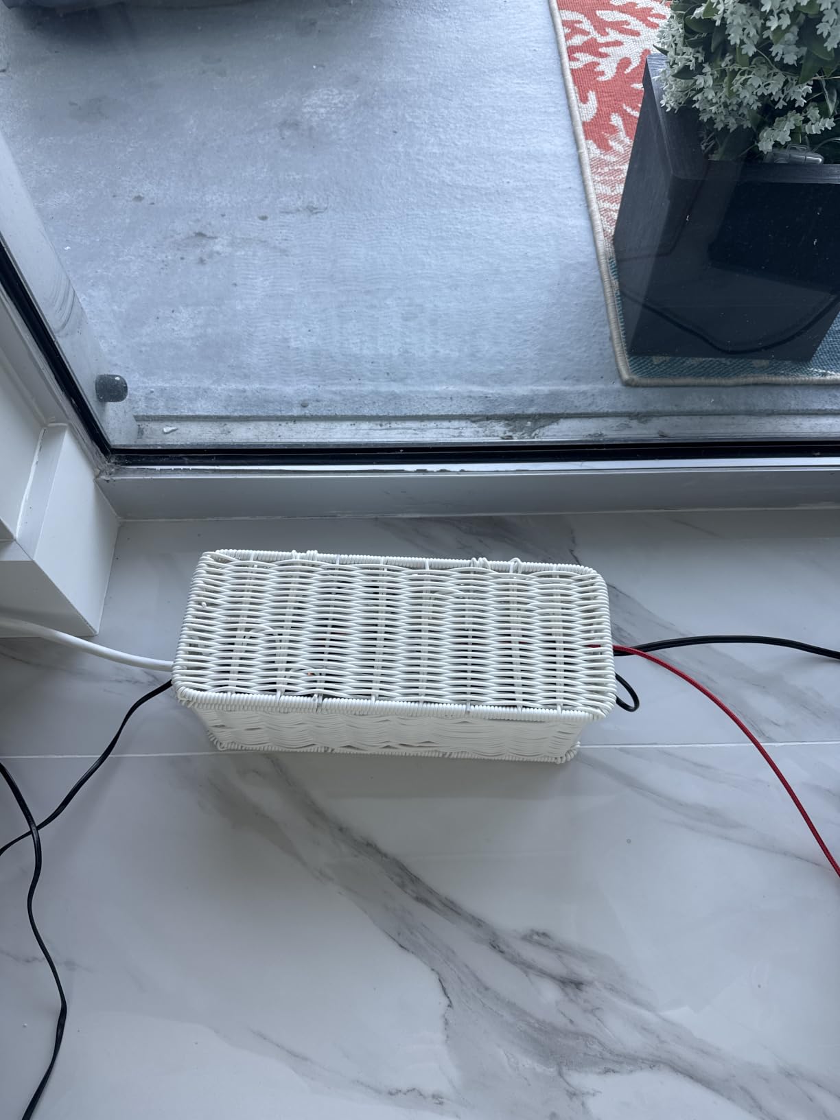 Cable Management Box, Handmade Rattan Cord Organizer for Power Strip | Open Slots Cord Hider for Power Strip, Router & USB Hub, Registered U.S. Design Patent customer photo 1