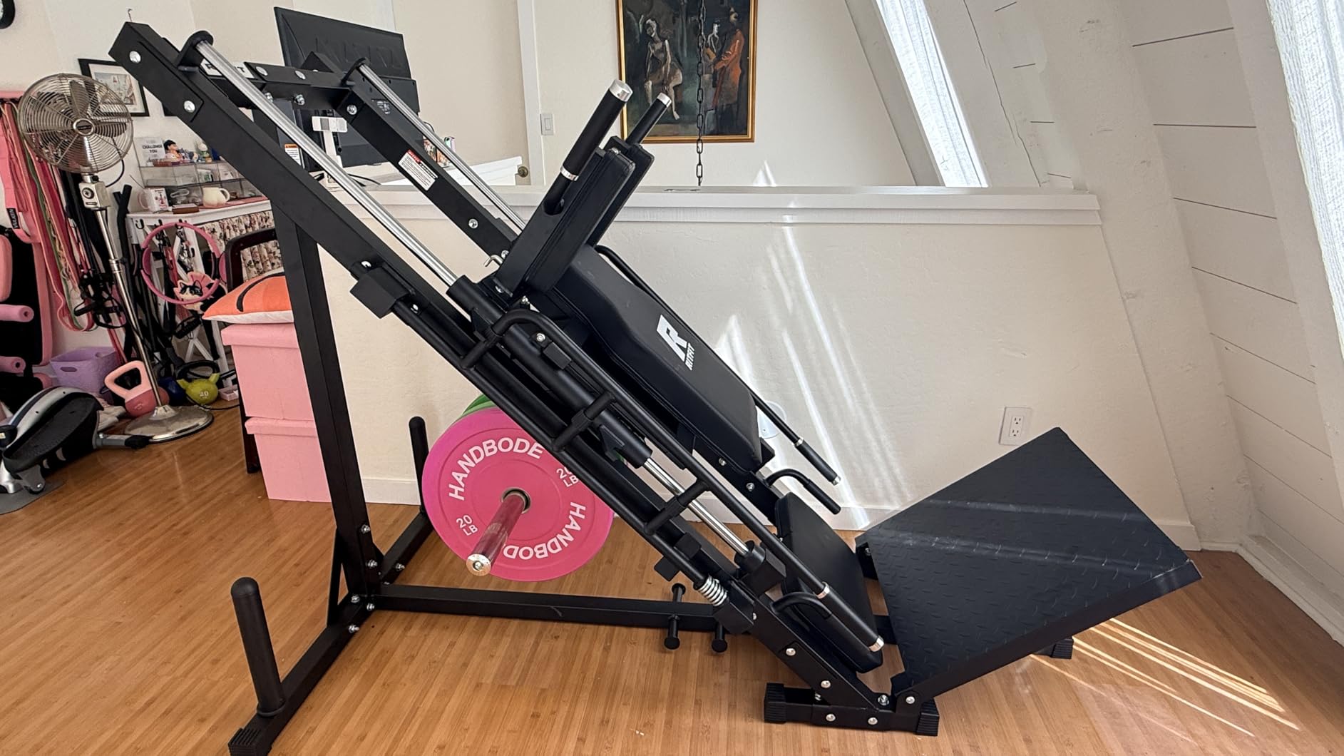 RitFit Leg Press Hack Squat Machine, Professional Adjustable Leg Press Machine for Home Gym with Linear Bearing, Full Lower Body Workout with Weight Storage customer photo 1