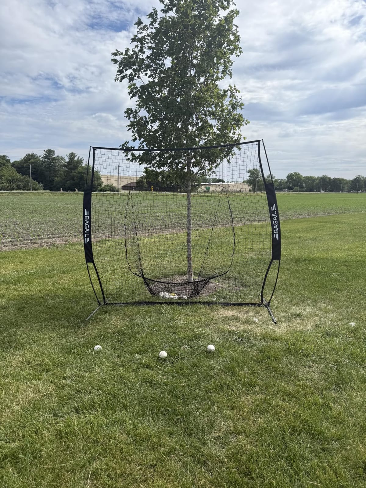 BAGAIL 7x7 ft Baseball & Softball Training Net | Includes Batting Tee & 2 Strike Zones, Heavy Duty Frame, Durable 7-Ply Mesh, Large Target For All Level, Quick 2-Min Setup customer photo 1