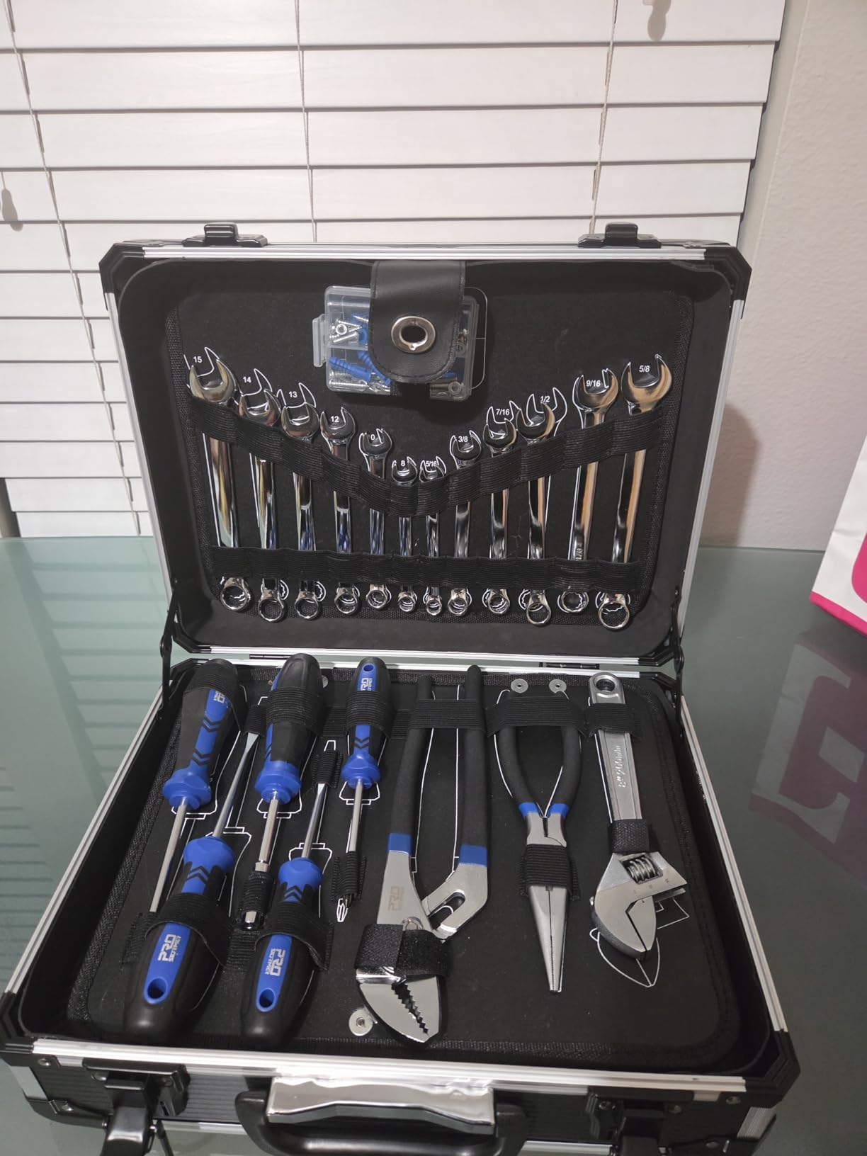 Prostormer 240-Pieces Mechanic Tool Set with Aluminium Tool Box | SAE and Metric Sizes, Chrome-Vanadium Steel, Universal Household and Auto Repair Tool Kit customer photo 1