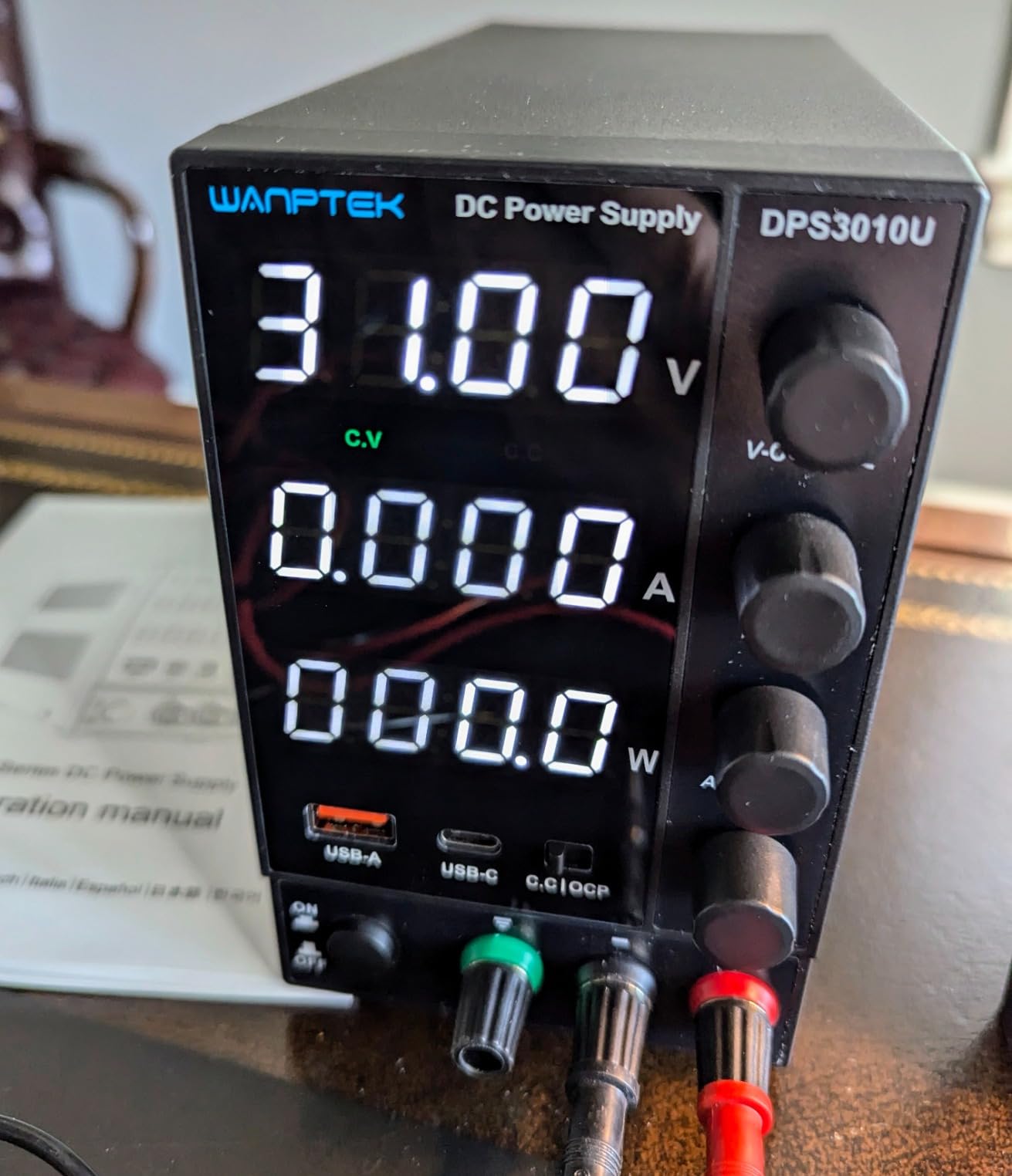 DC Power Supply Variable 0-30V 0-10A, Adjustable Switching Regulated Bench Power Supply with Encoder Coarse & Fine Knob, 3.6A USB & Type-C Quick-Charge, OCP Overcurrent Protection customer photo 2