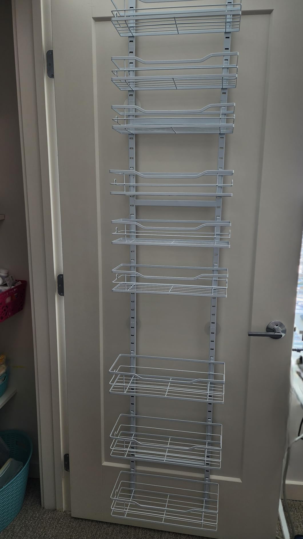 Eastherry Over The Door Pantry Organizer, 9-Tier Over The Door Organizer with Adjustable Basket, Metal Hanging Pantry Organizers and Storage for Kitchen, Back of Door Seasoning Rack customer photo 2