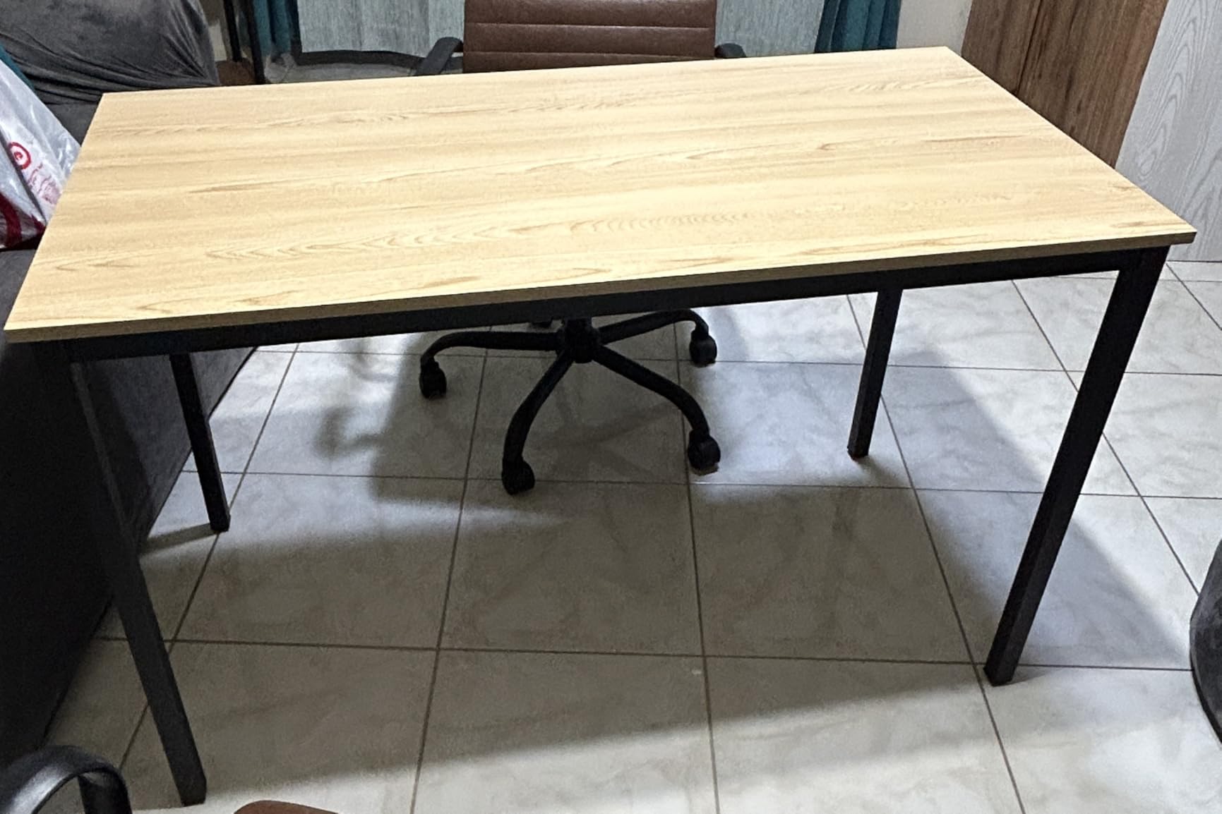 Bonzy Home Conference Tables 8ft Office Computer Desk for Meeting Room Study Writing Printer Podcast Table for 4-8 People Modern Black 2PCS 94.4 x 23.6 x 29.5 customer photo 1