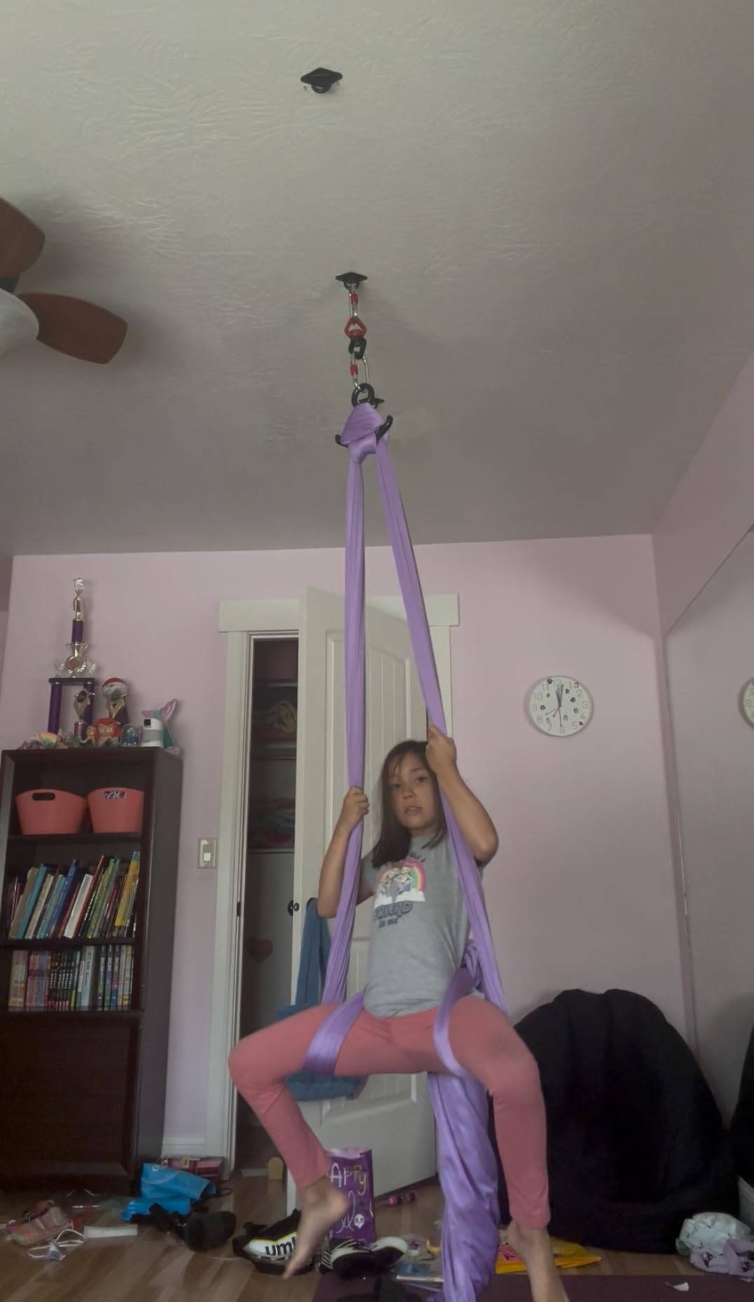 11 Yards Aerial Silks for home aerial yoga hammock Aerial Silks Kit | Aerial silks for gymnastics aerial yoga swing starter set customer photo 1