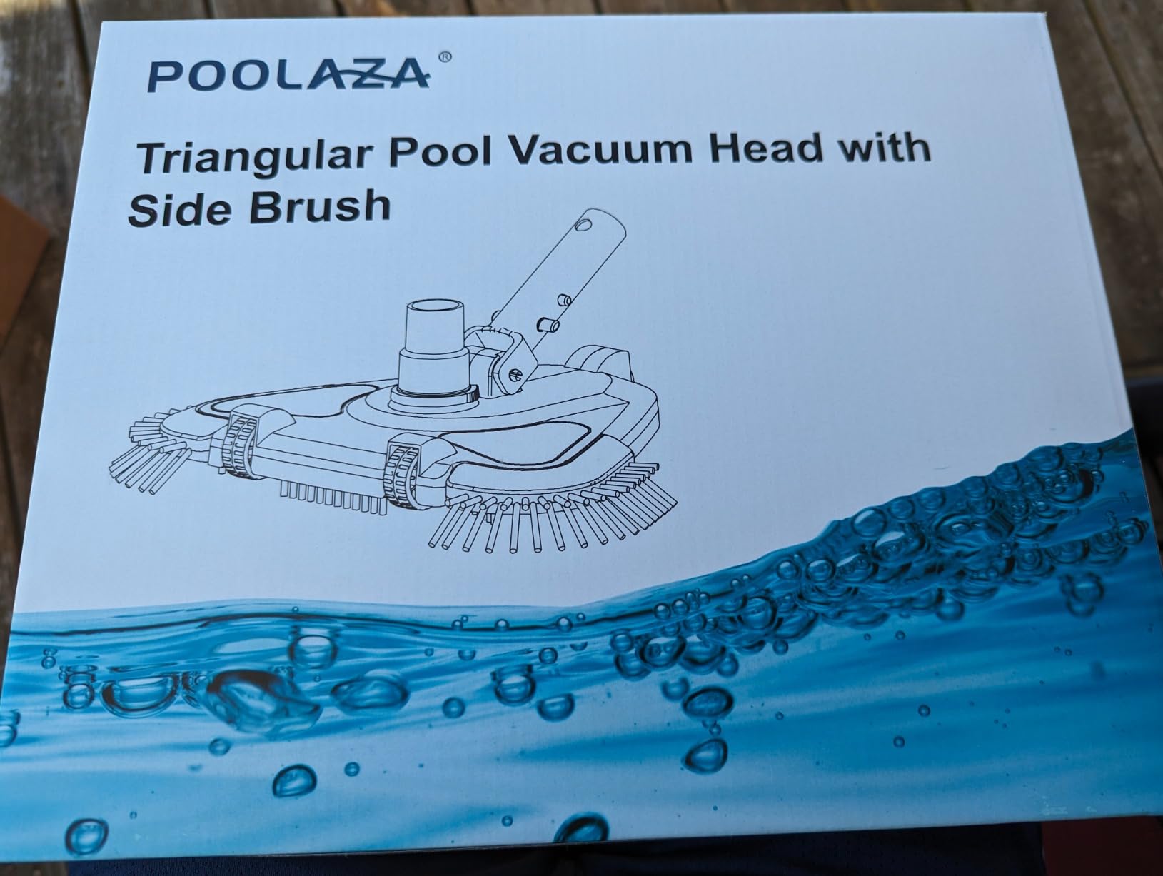 POOLAZA Weighted Pool Vacuum Head with Rotatable Hose Connector & Brushes | Fits 1-1/4