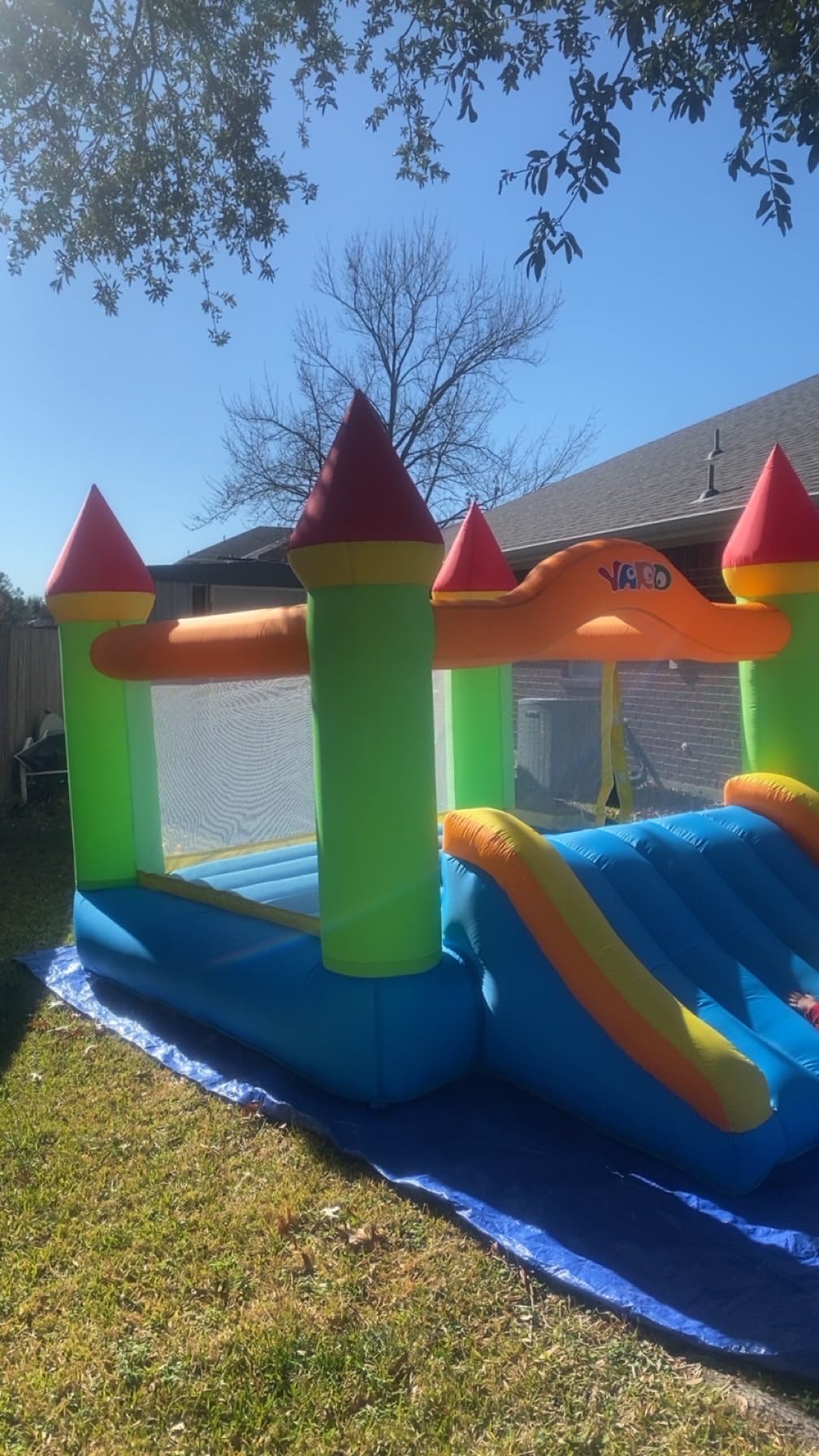 YARD Bounce House, Inflatable Bouncy House for Kids 3-6, 12ft x 9ft x 8ft | Bouncy Castle with Slide and Air Blower for Indoor / Outdoor Party, Jumping House with Extra Thick Material & Safety Netting customer photo 1