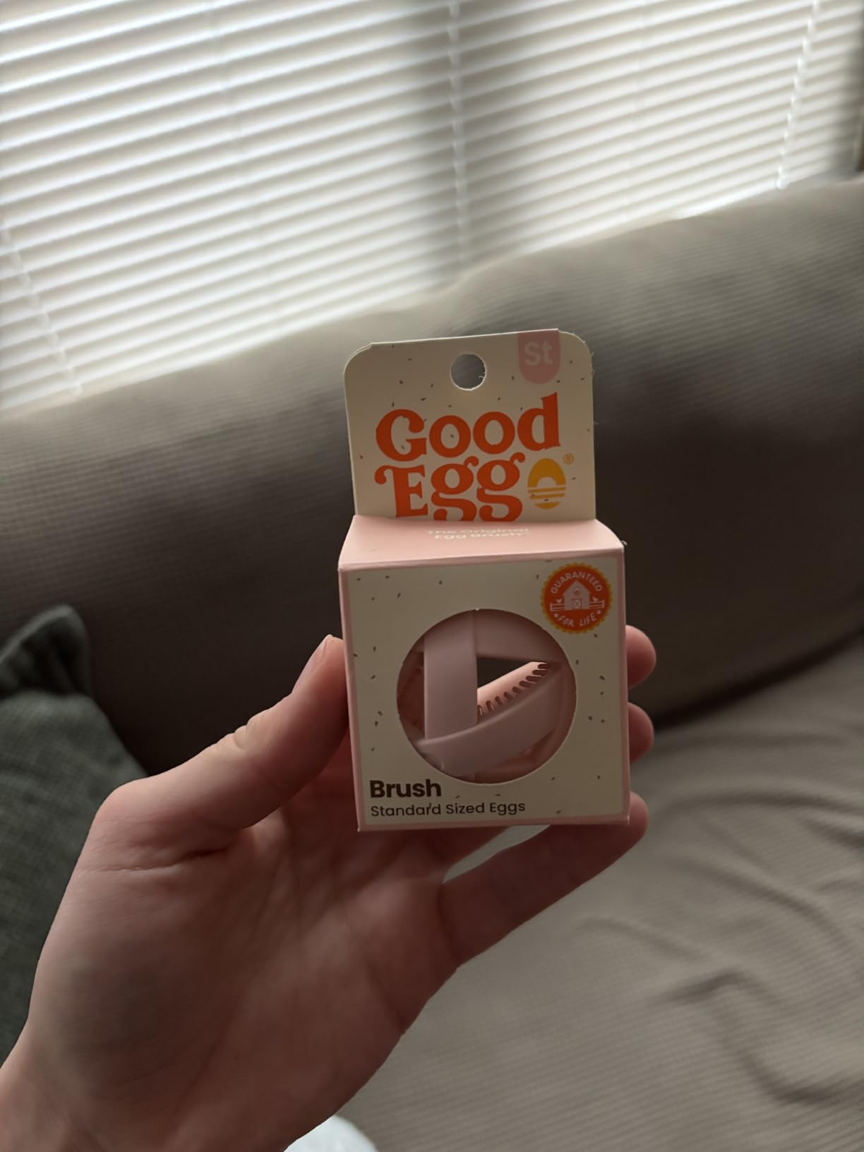 GoodEgg The Original Egg Brush, Silicone Egg Cleaning Brush for Farm Fresh Eggs, Chicken Coop Cleaning Tools, Egg Washer, Large to XL Sized Eggs, Green, As Seen On Shark Tank customer photo 1