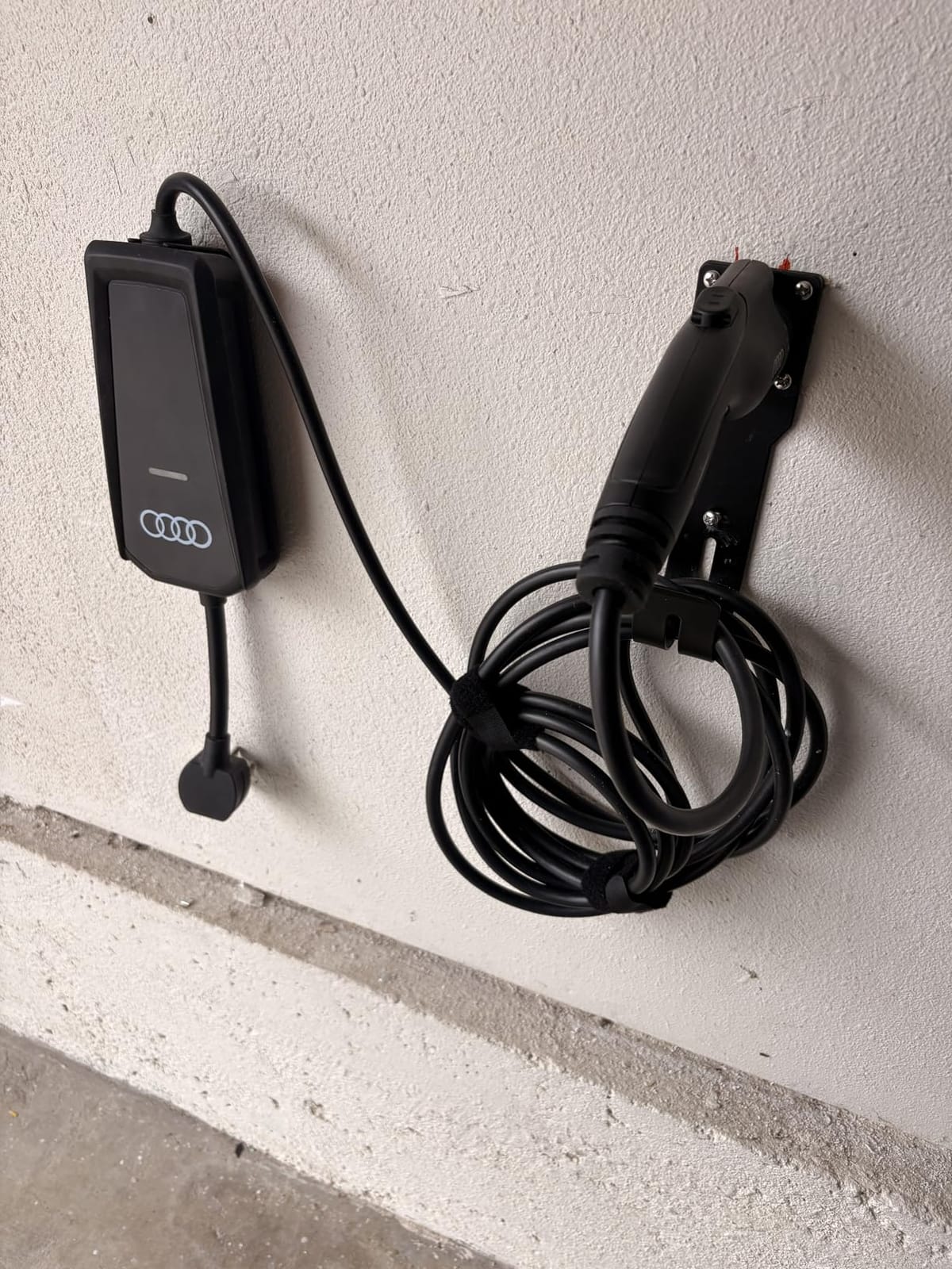 MECMO EV Charger Holder SAE J1772 Nozzle Holster Dock and J-Hook Combination Wall Mount, EVSE Electric Vehicle Car Charger Cable Organizer EV Charger Cord Wall Hook Cable Holder J1772 Connector customer photo 1