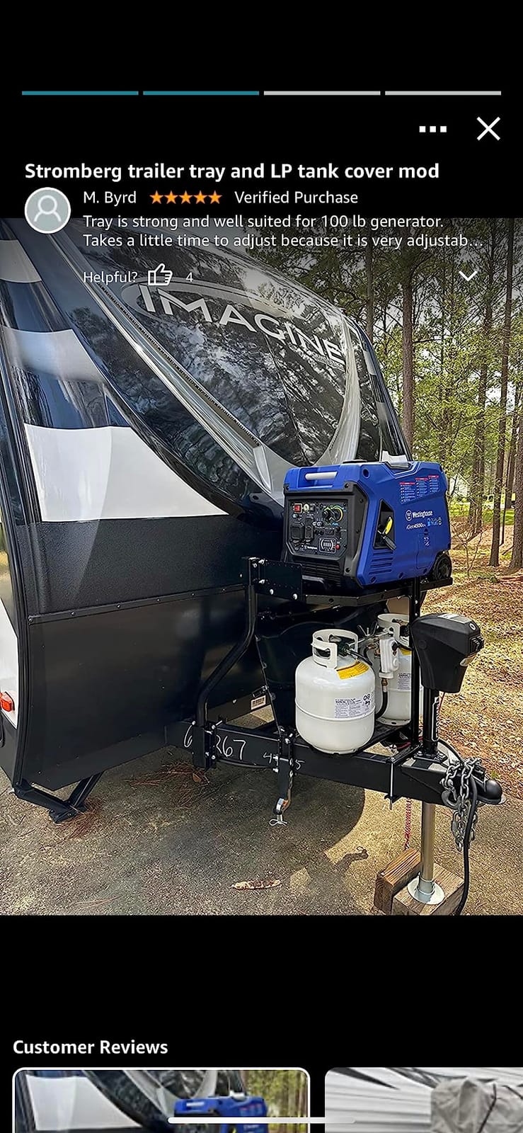 Westinghouse 4000 Peak Watt Super Quiet Dual Fuel Portable Inverter Generator, Wheel & Handle Kit, Gas & Propane Powered, RV Ready, CO Sensor, Parallel Capable customer photo 1