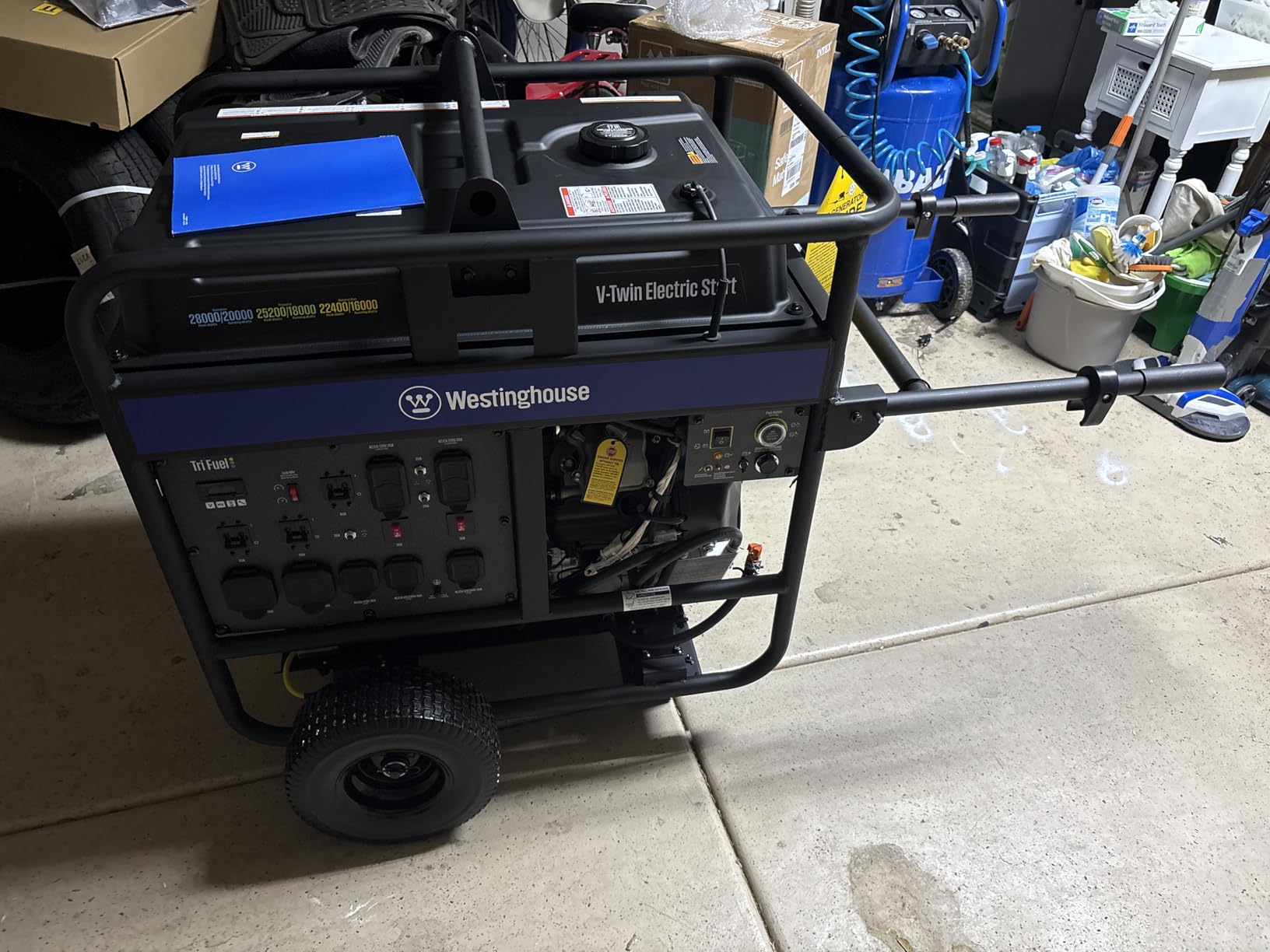 Westinghouse 28000 Peak Watt Tri-Fuel Home Backup Portable Generator, Remote Electric Start, Transfer Switch Ready, Gas, Propane, and Natural Gas Powered customer photo 1